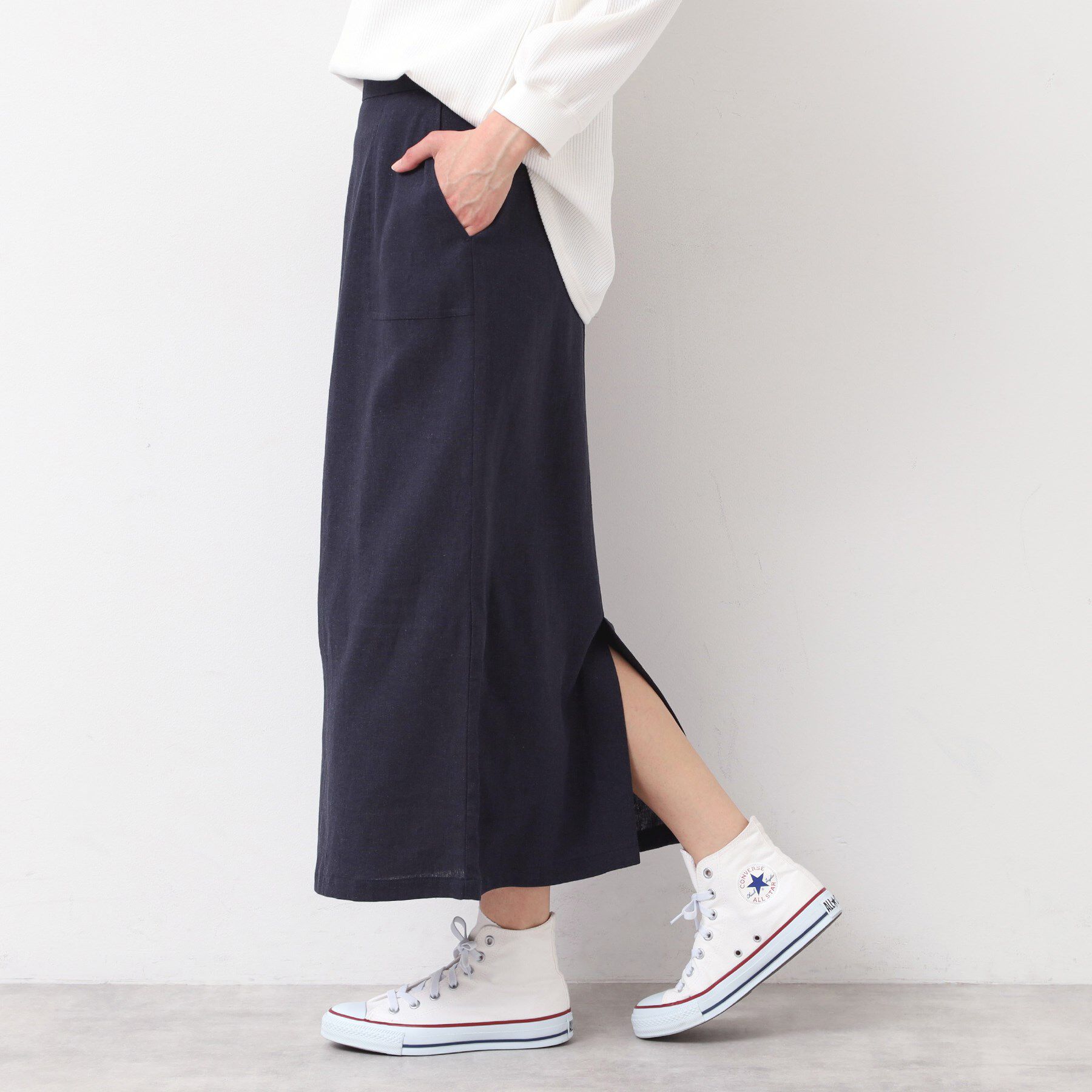 Dessin「【セットアップ可能・洗える】パッチポケット付ストレートスカート」|スカート|
