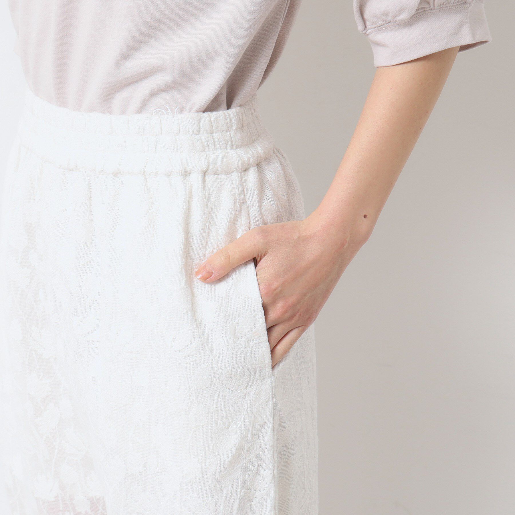 Dessin「【ウエストゴム・洗える】刺繍柄インドレースパンツ」|その他|