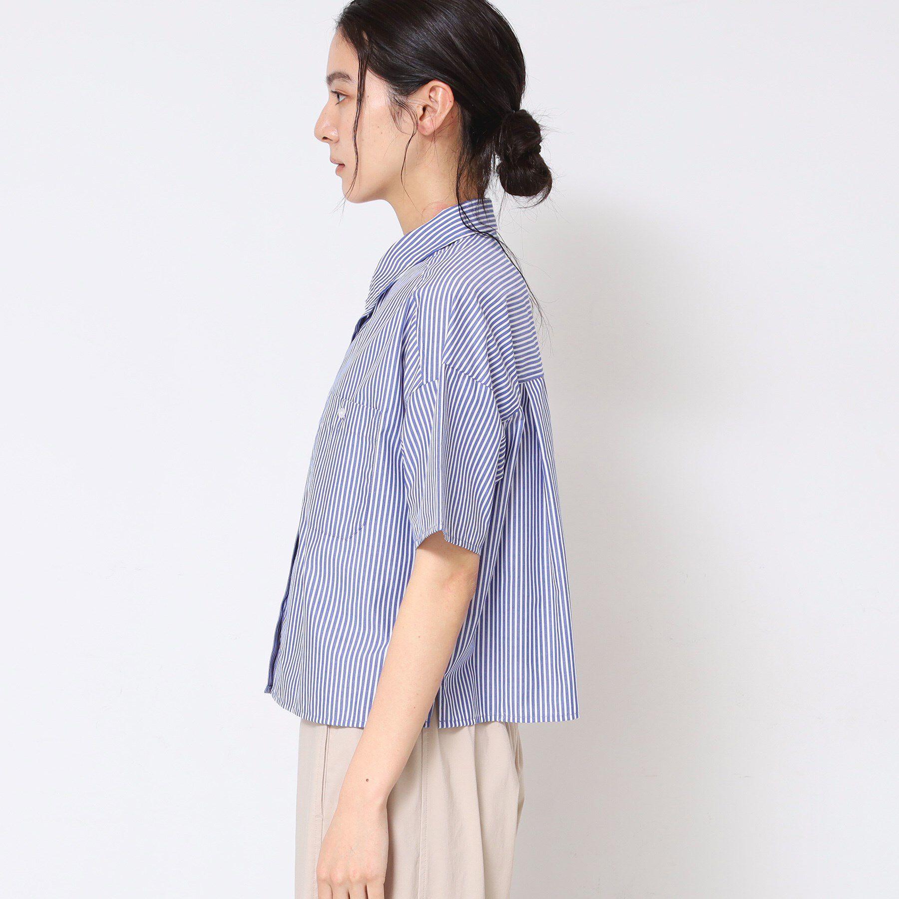 Dessin「【洗える】クロップド丈シャツ（XS～L）」|シャツ・ブラウス|