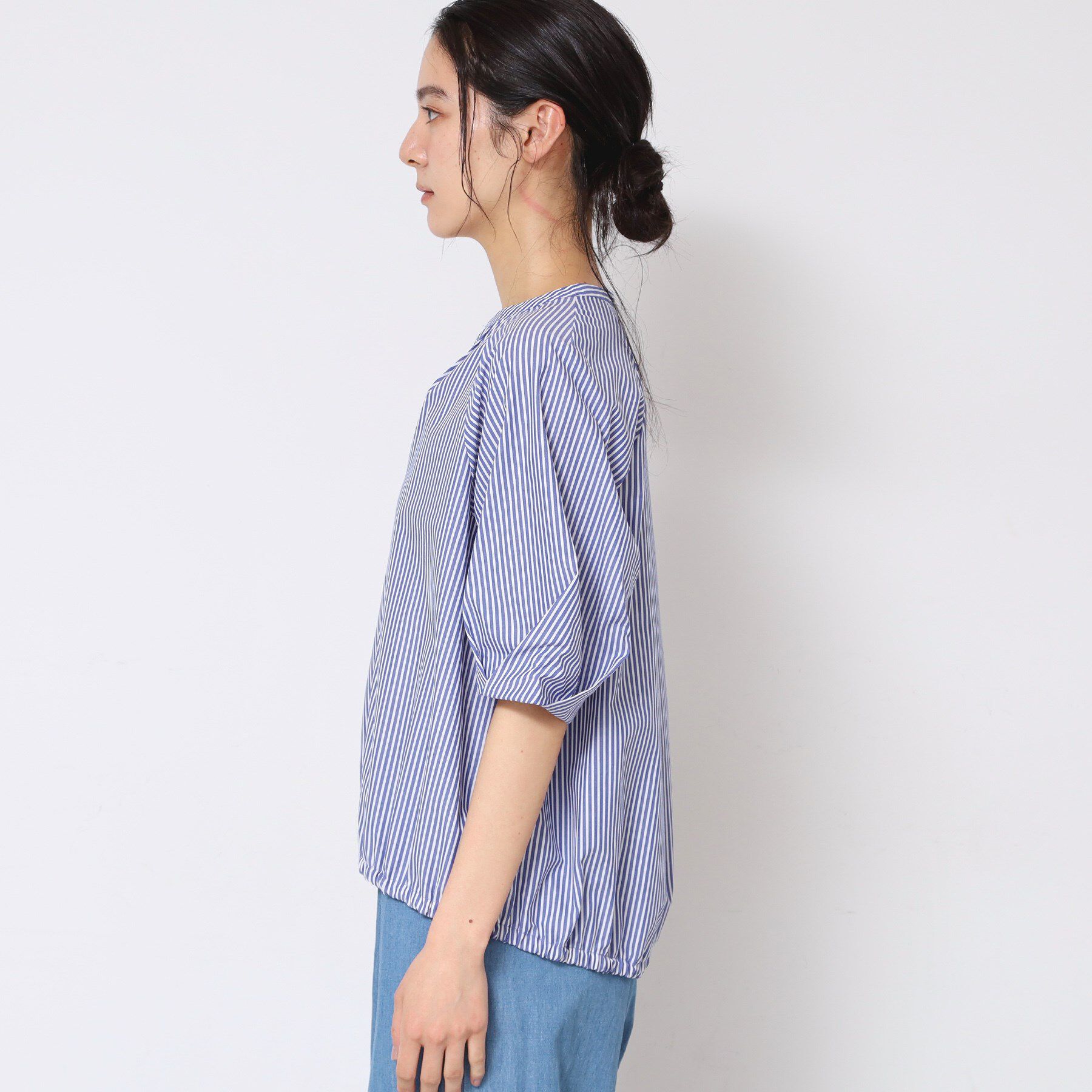 Dessin「【洗える・4サイズ展開】パフスリーブ五分袖ブラウス（XS～L）」|シャツ・ブラウス|