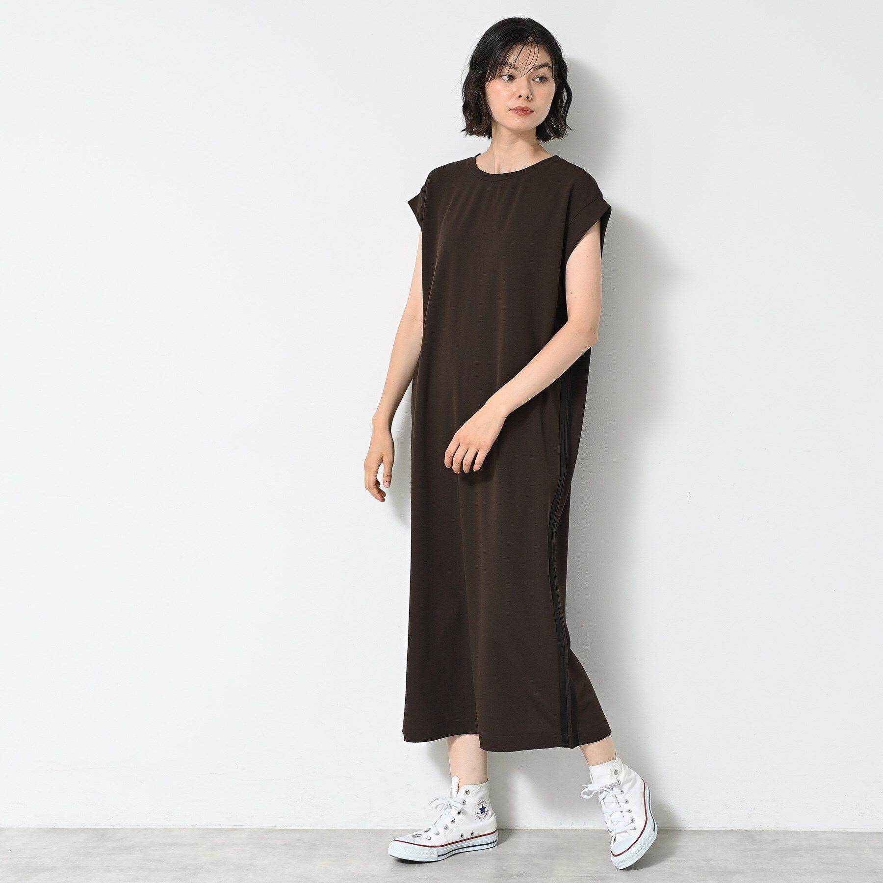 Dessin「【洗える】カットジョーゼットラインワンピース」|ワンピース|