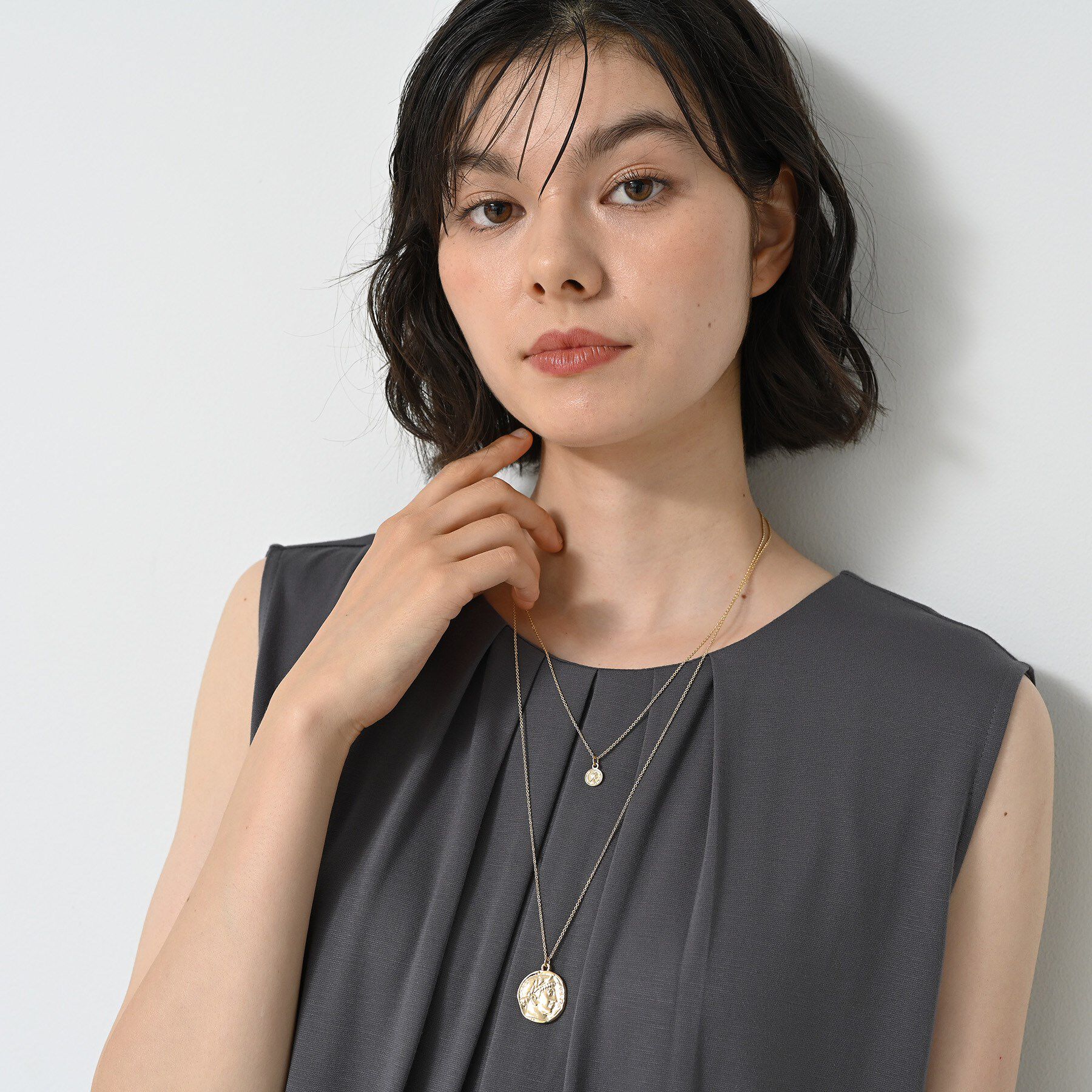 Dessin「【3way】コインモチーフ2連ネックレス」|ネックレス|