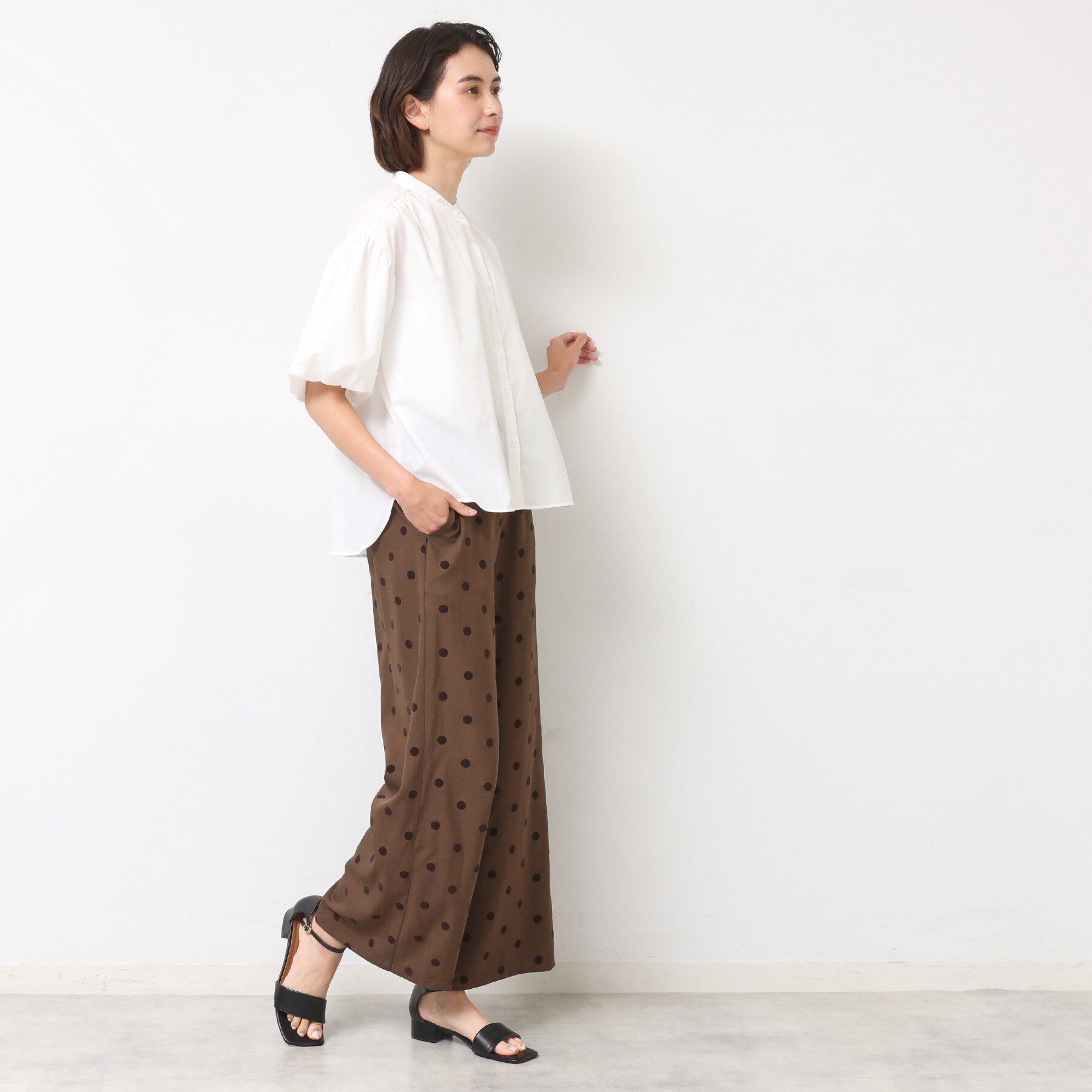 Dessin「【洗える】バルーンスリーブバッグギャザーブラウス」|シャツ・ブラウス|