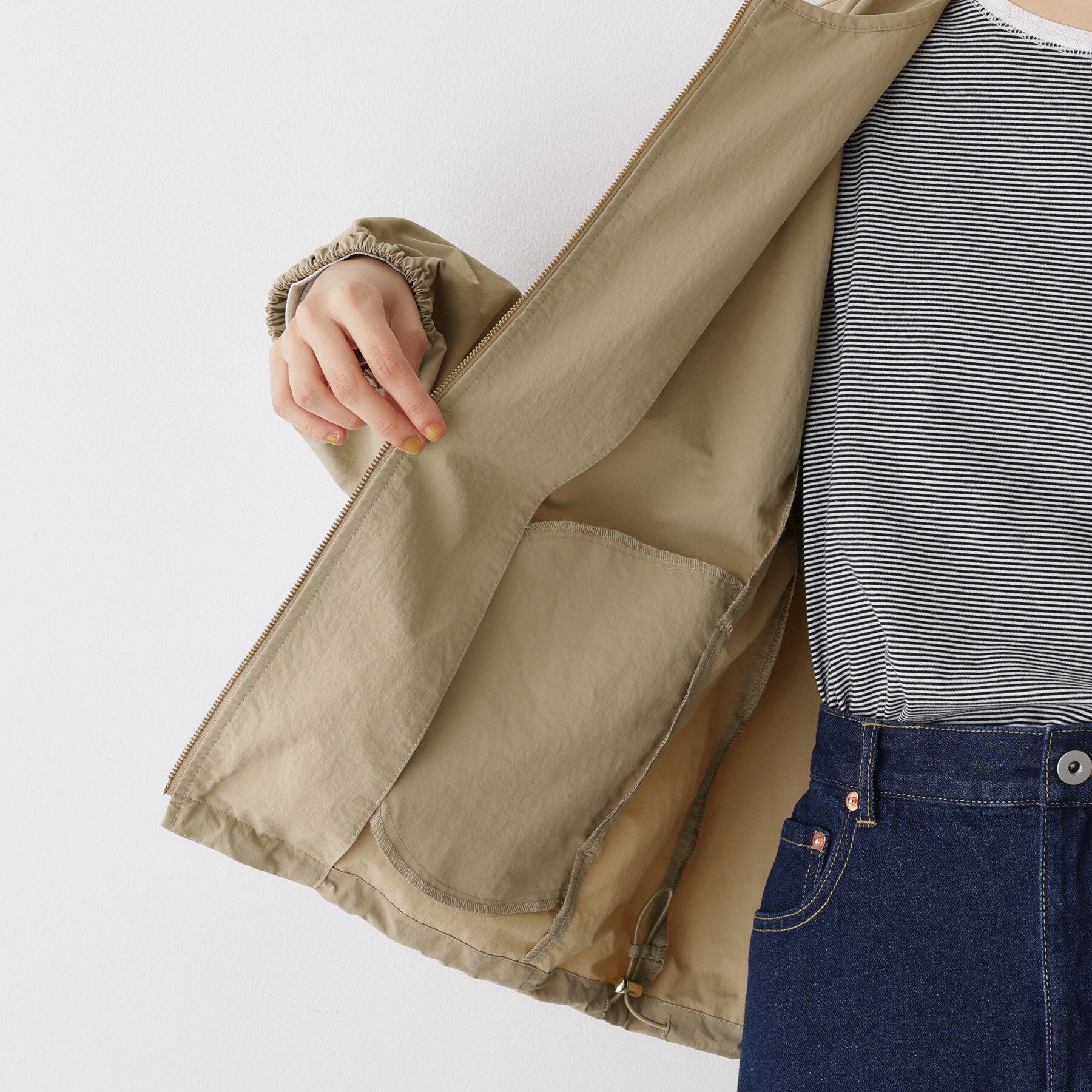 Dessin「【撥水・洗える】クルーネックブルゾン」|ブルゾン・スタジャン|