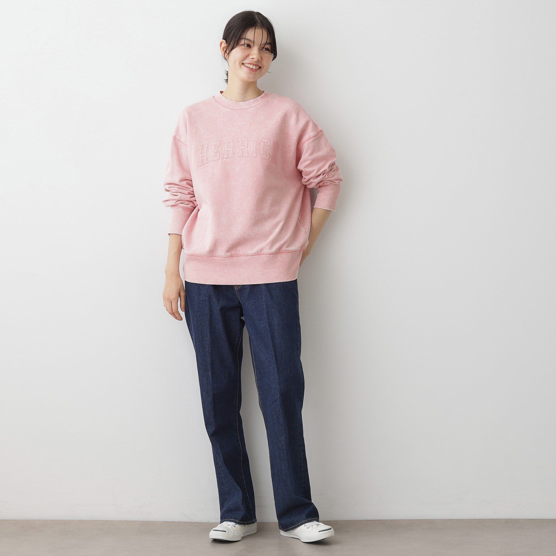 Dessin「【ユニセックス/洗える】ケミカルウォッシュ裏毛トレーナー」|パーカー|