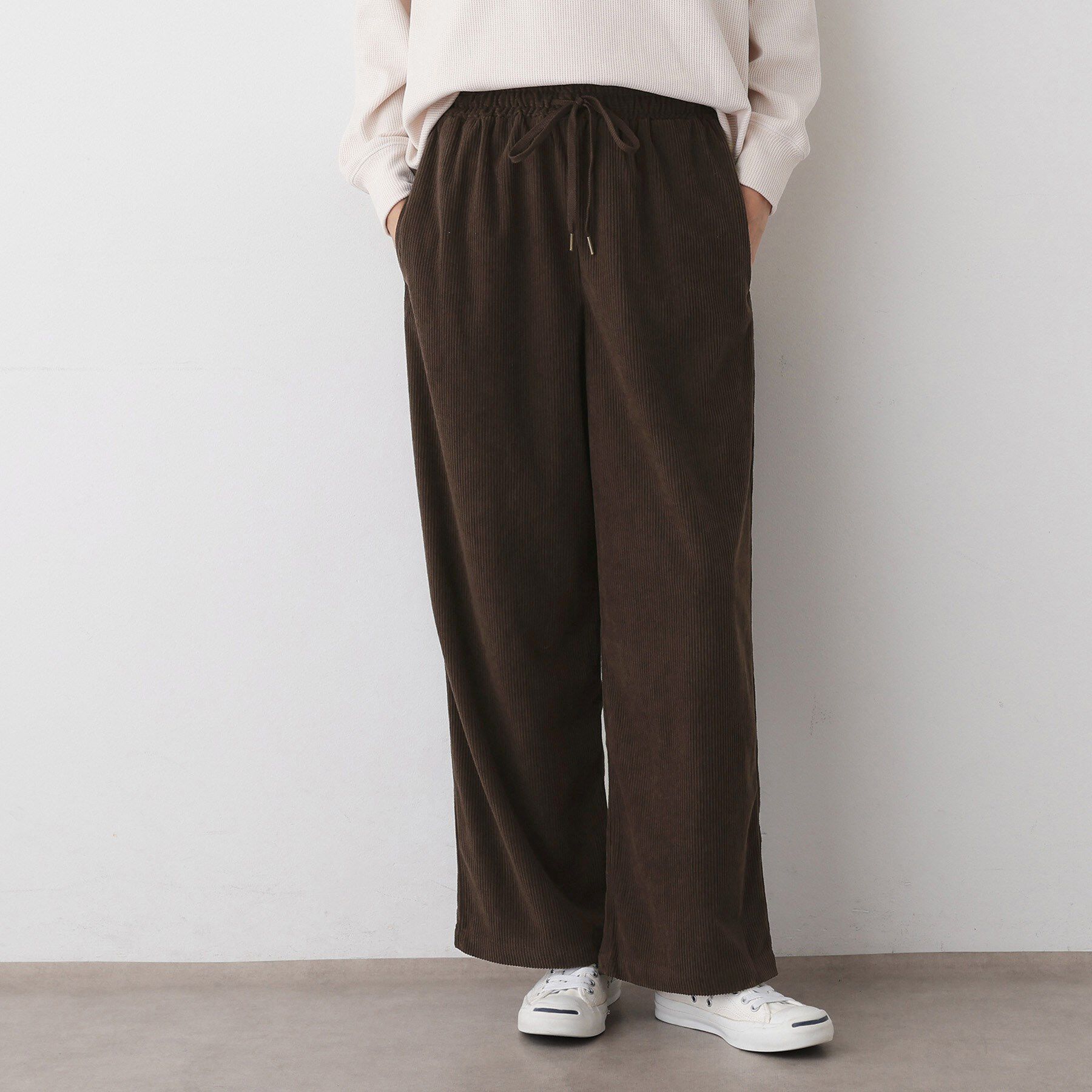 Dessin「【ウエストゴム・洗える】ソフトコーデュロイイージーパンツ」|その他|