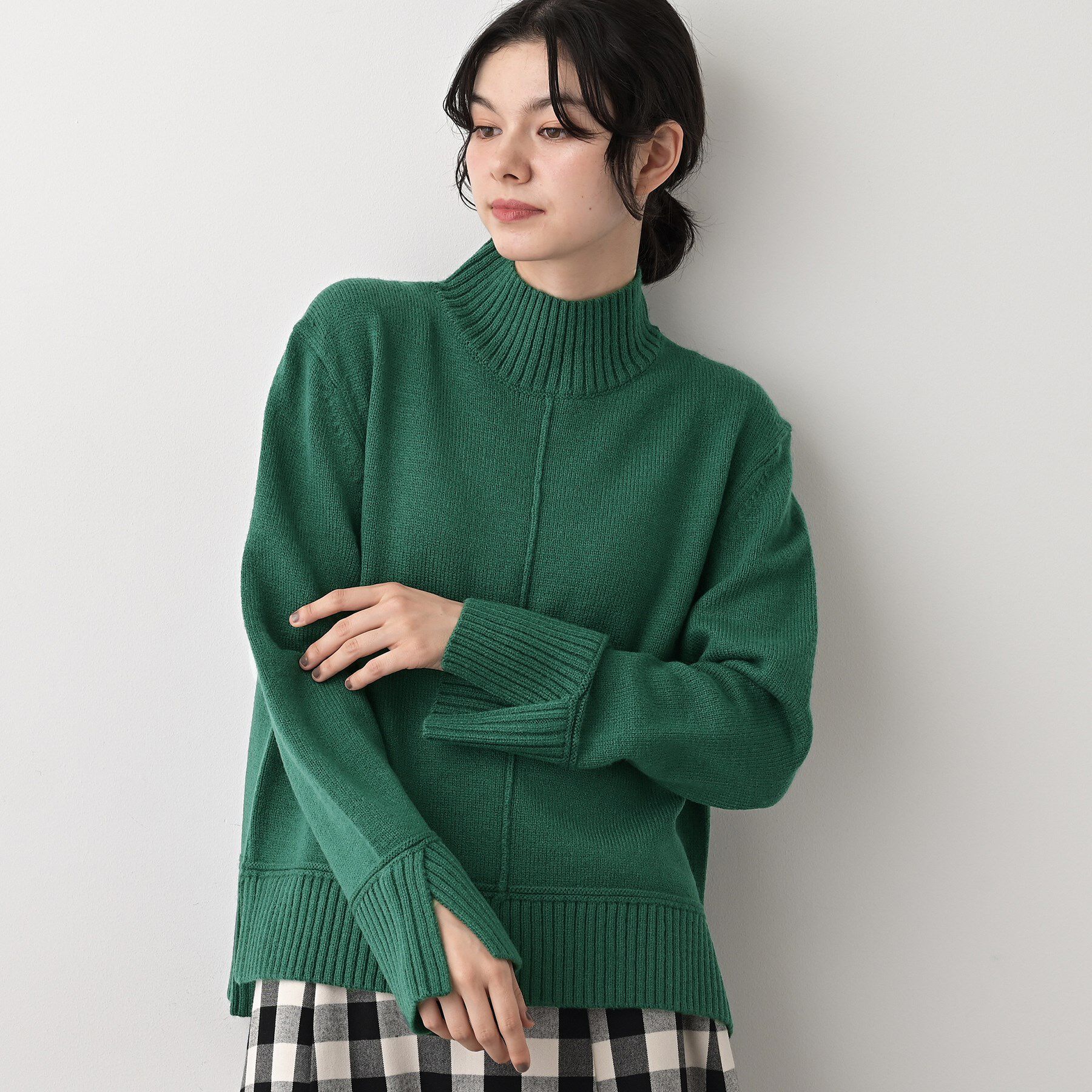 Dessin「【洗える】センタータックラインハイネックニット」|ニット・セーター|