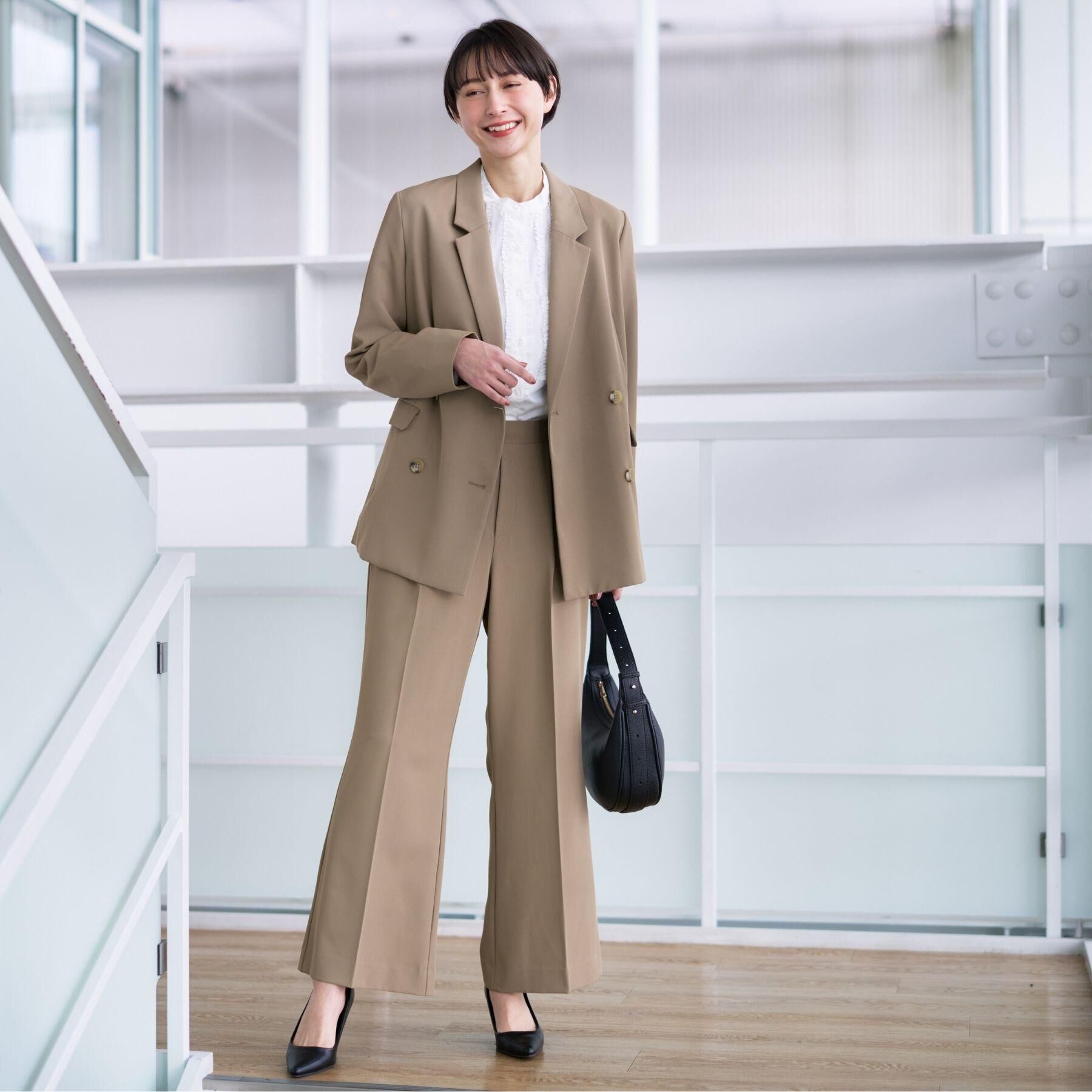 Dessin「【着映え/洗える】フロントフリルネックブラウス」|シャツ・ブラウス|