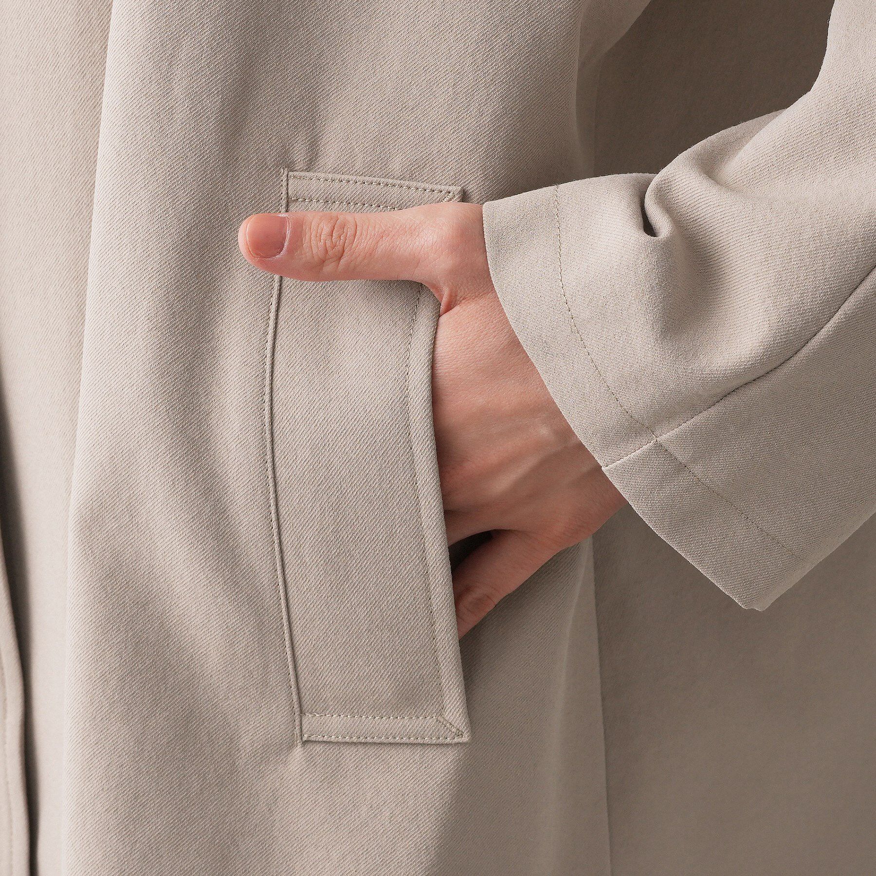 Dessin「【花粉ガード/撥水加工/洗える】ステンカラースプリングコート」|ステンカラーコート|