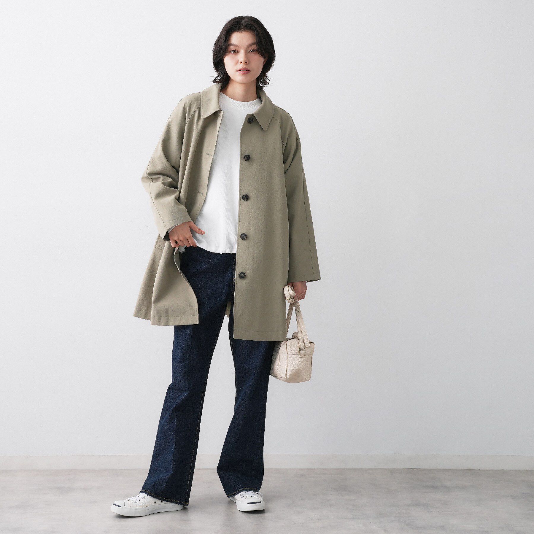 Dessin「【花粉ガード/撥水加工/洗える】ステンカラースプリングコート」|ステンカラーコート|