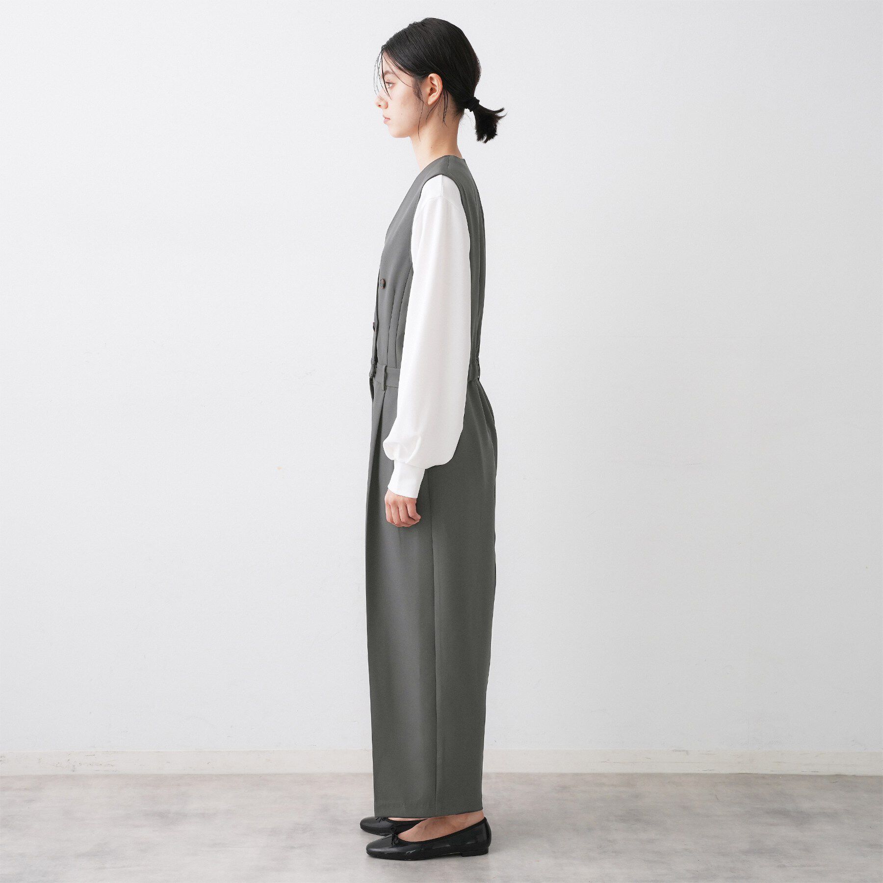 Dessin「【洗える】セットアップ風ジレオールインワン」|オールインワン|