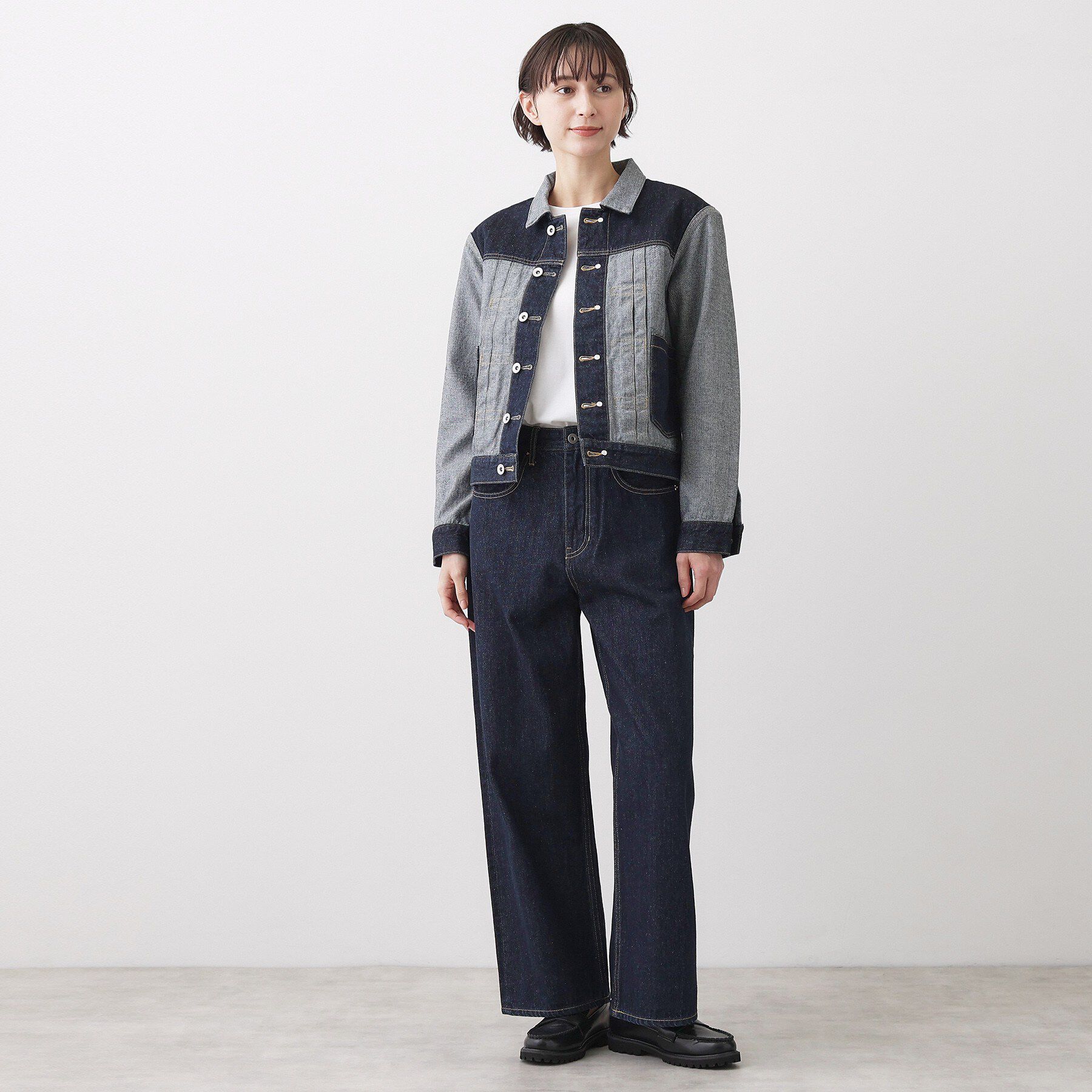 Dessin「【ユニセックス/2WAY】リバーシブルデニムジャケット」|デニムジャケット|