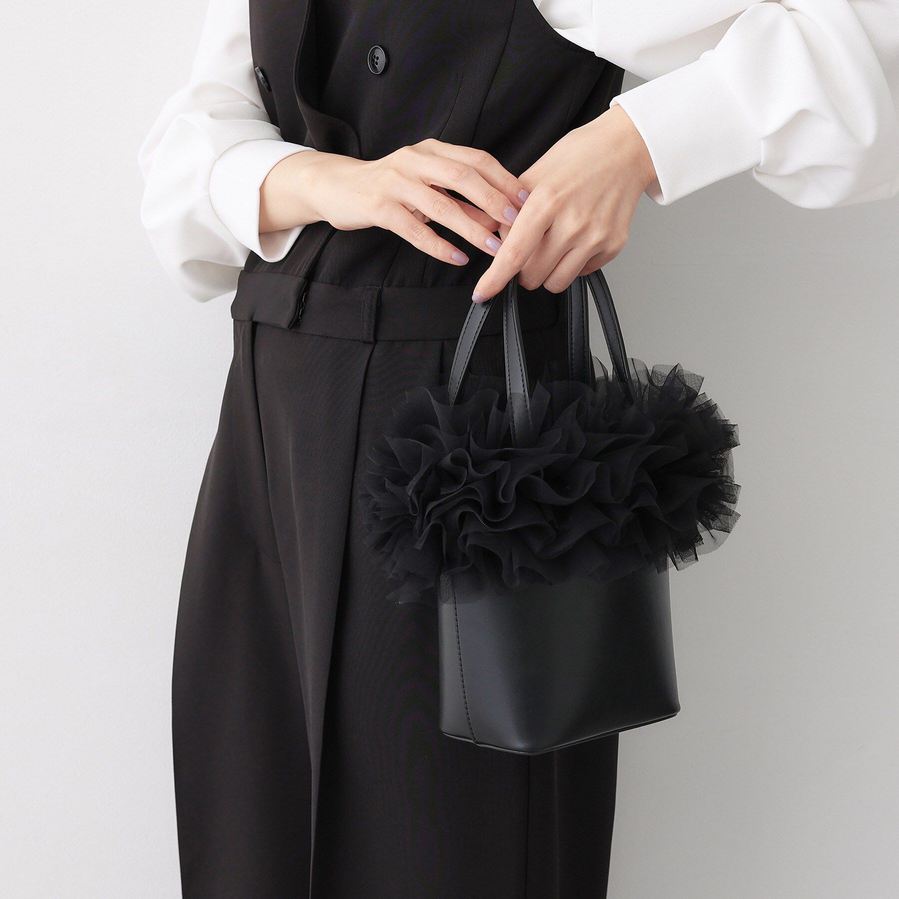 Dessin「【軽量】チュールトートバッグ」|トートバッグ|ブラック(019)