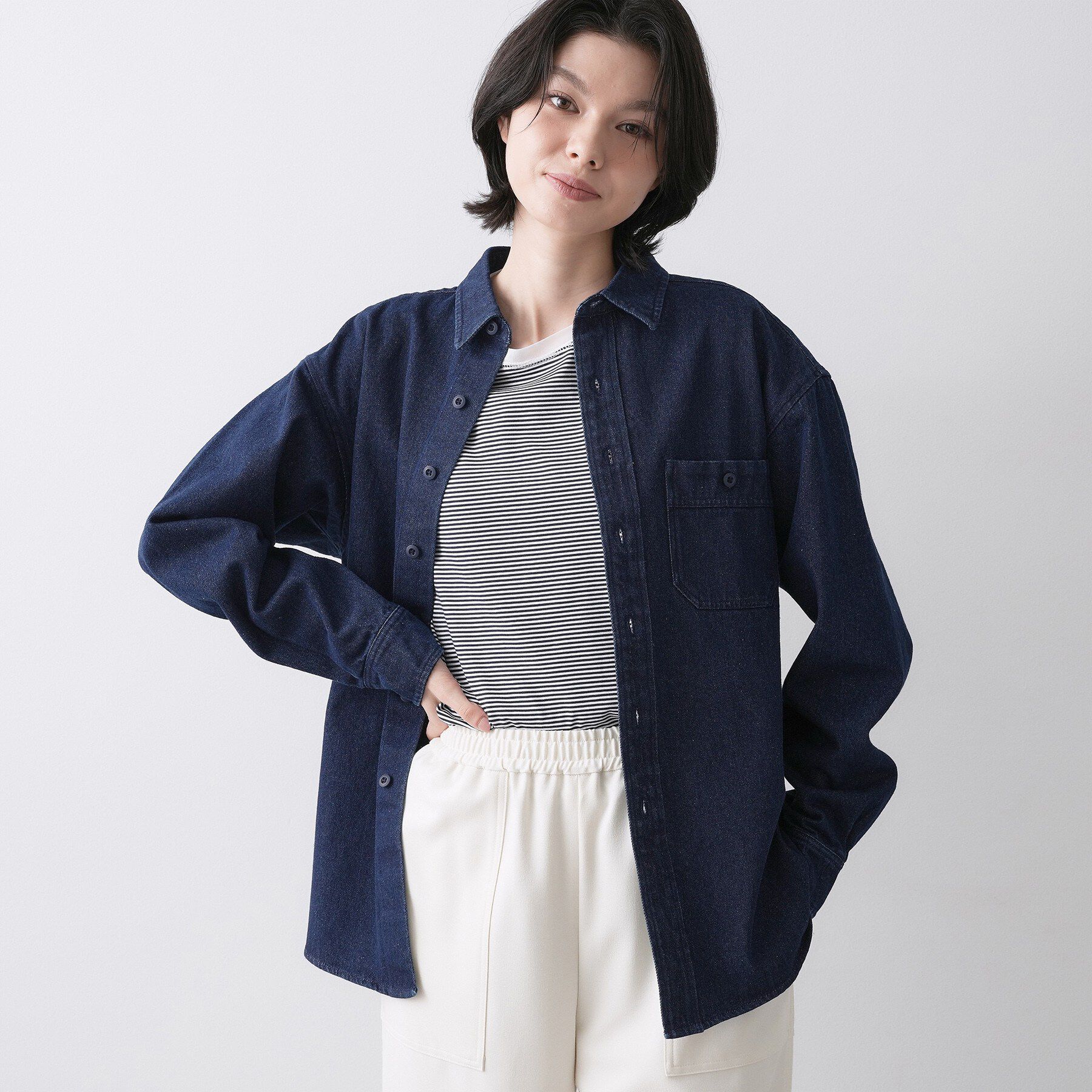 Dessin「【ユニセックス/洗える】10OZデニムシャツ」|シャツ・ブラウス|