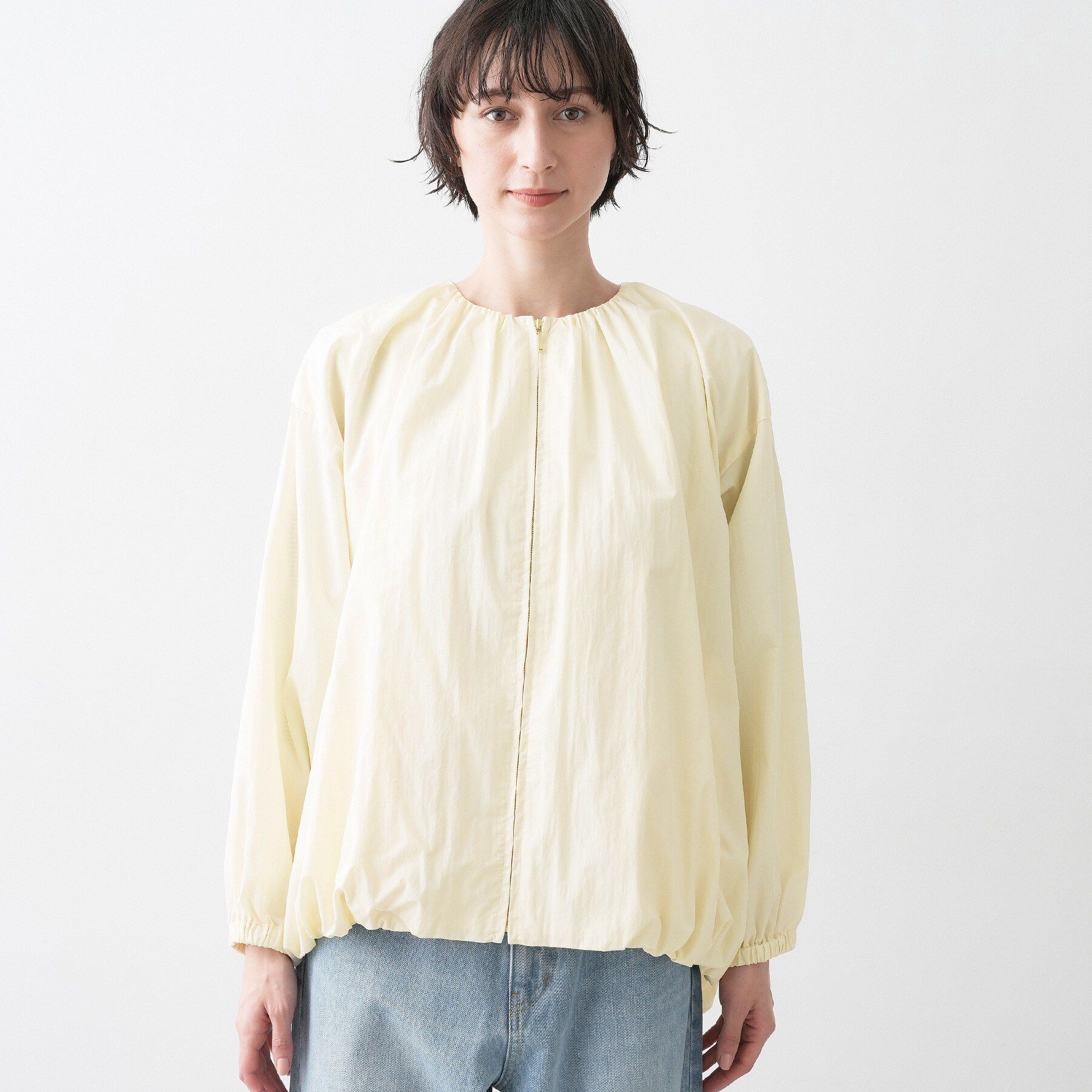 Dessin「【洗える】コットンナイロンバルーンヘムブルゾン」|ブルゾン・スタジャン|