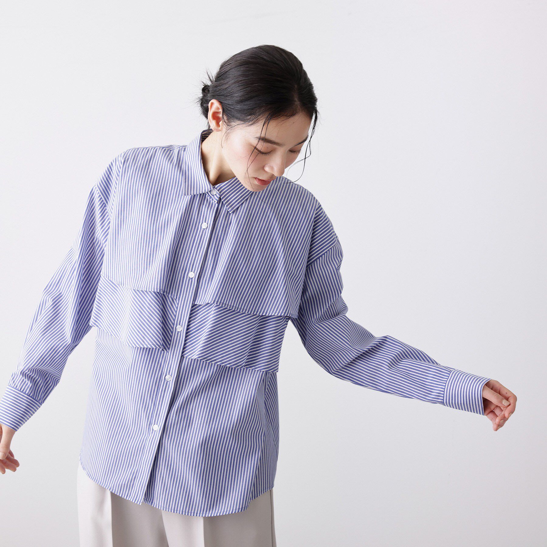 Dessin「【洗える】フリルシャツブラウス」|シャツ・ブラウス|