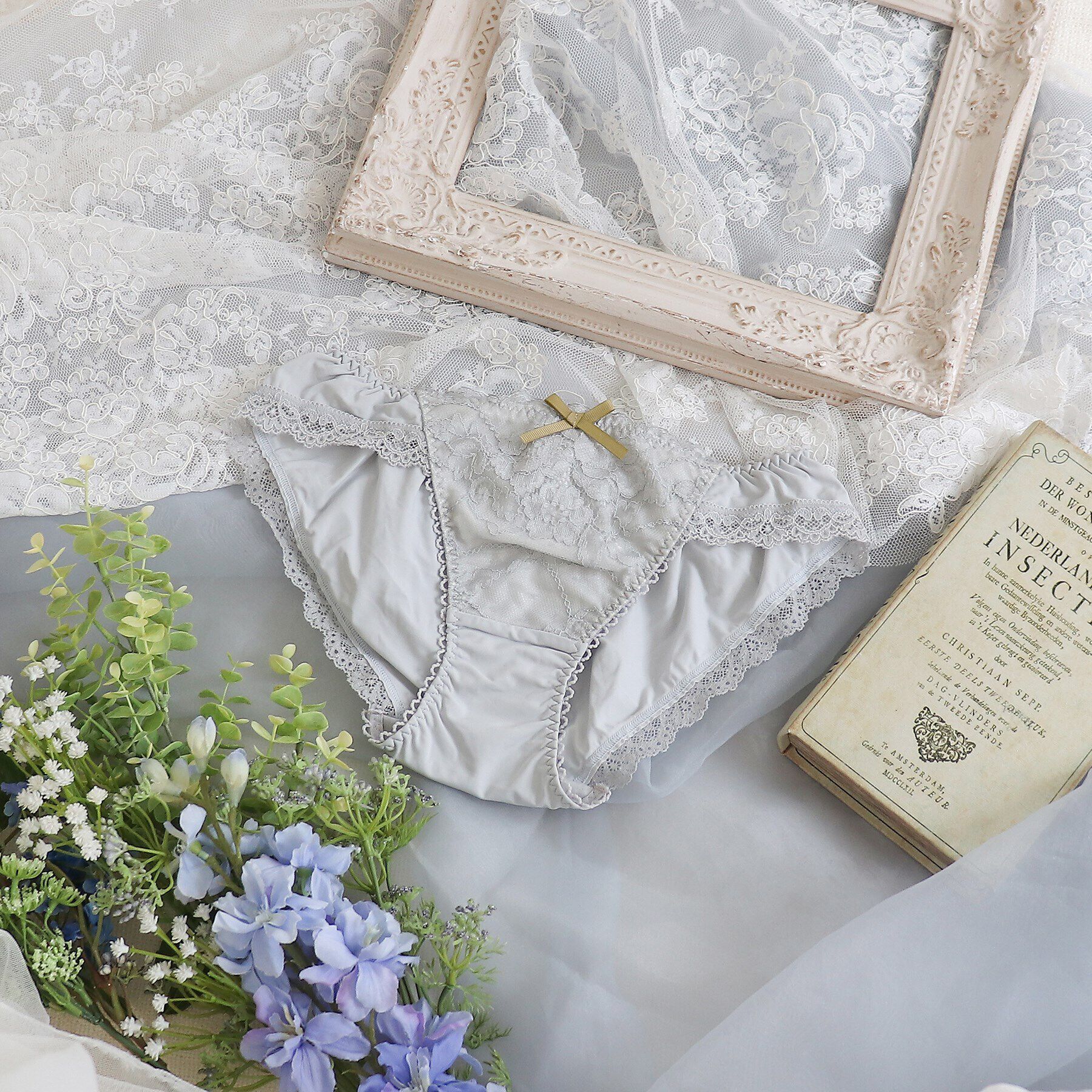 Risa Magli「ノーラ ノーマルショーツ」|インナー|ライトグレー(011