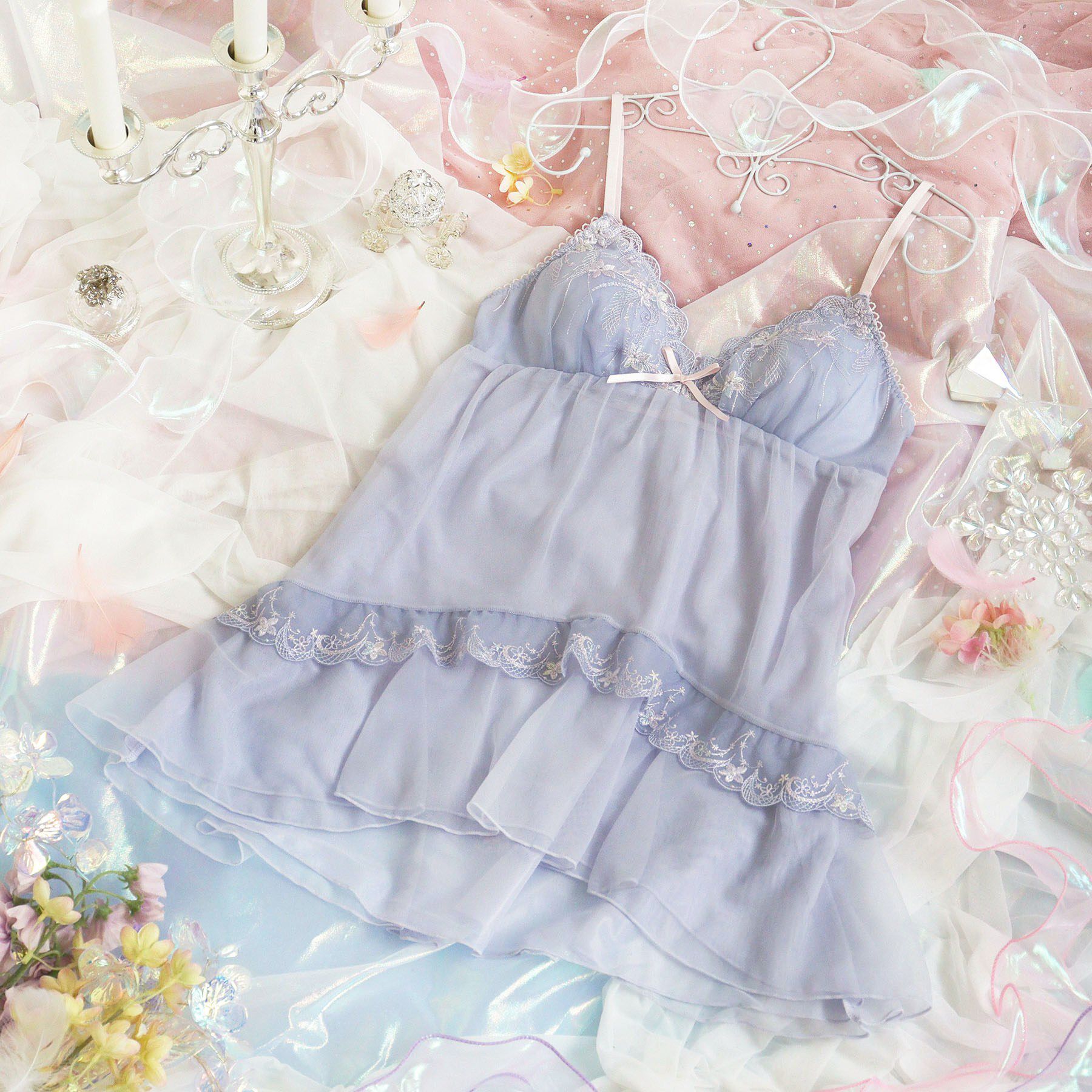 Risa Magli「コリンナ カップ付スリップ」|キャミソール|パープル(083)