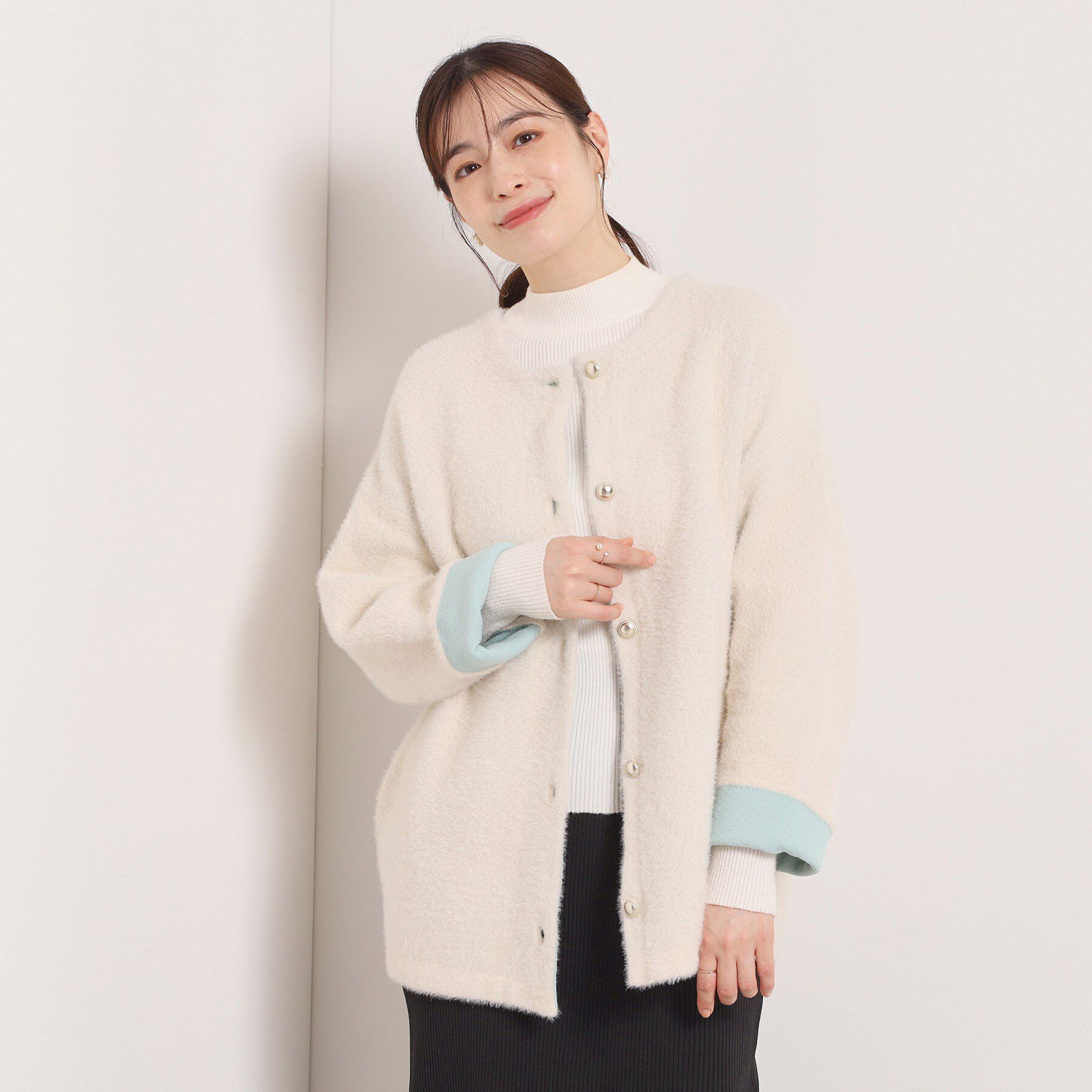 ITS&rsquo;DEMO「【手洗い可】フェザーWフェイスコーディガン」|カーディガン|