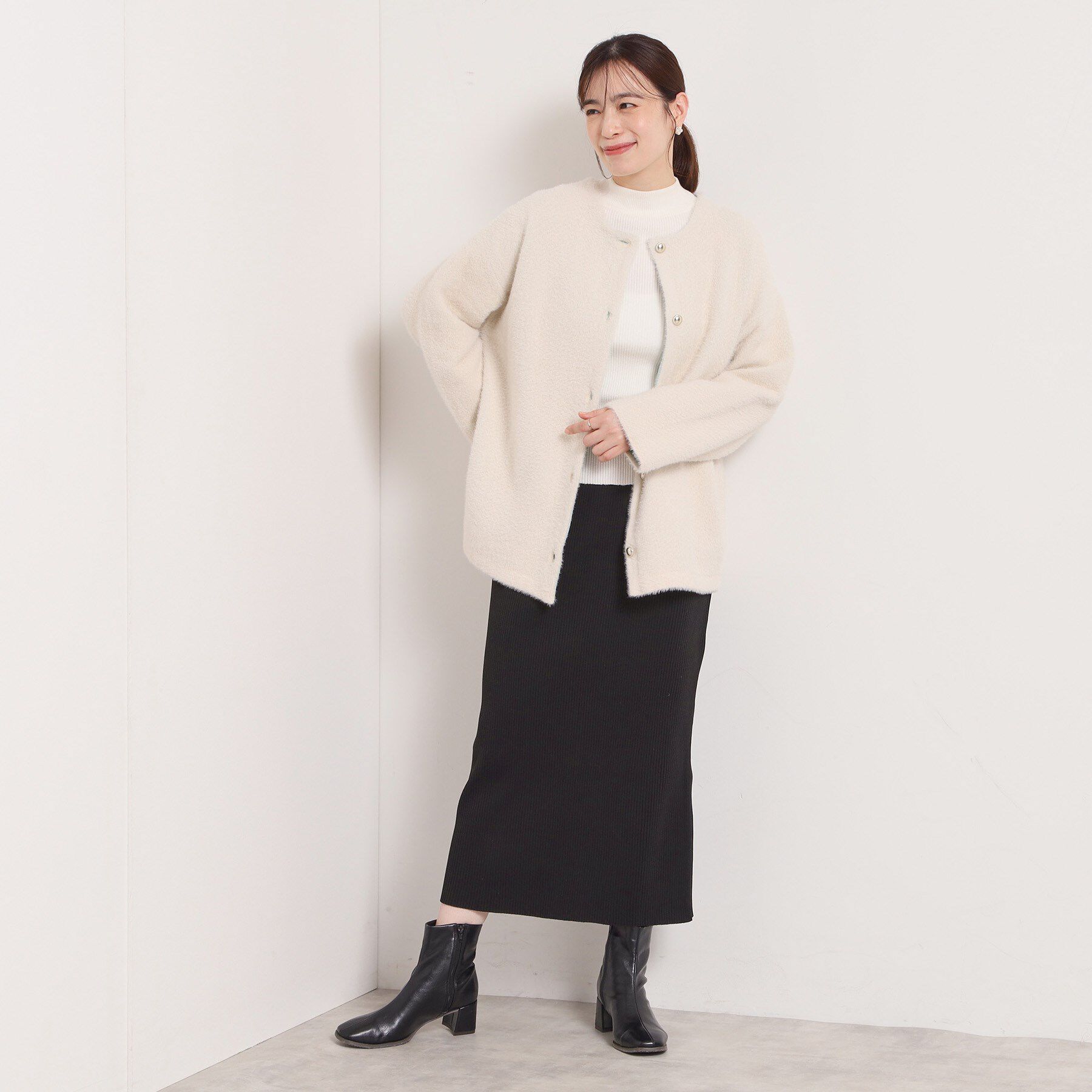 ITS&rsquo;DEMO「【手洗い可】フェザーWフェイスコーディガン」|カーディガン|