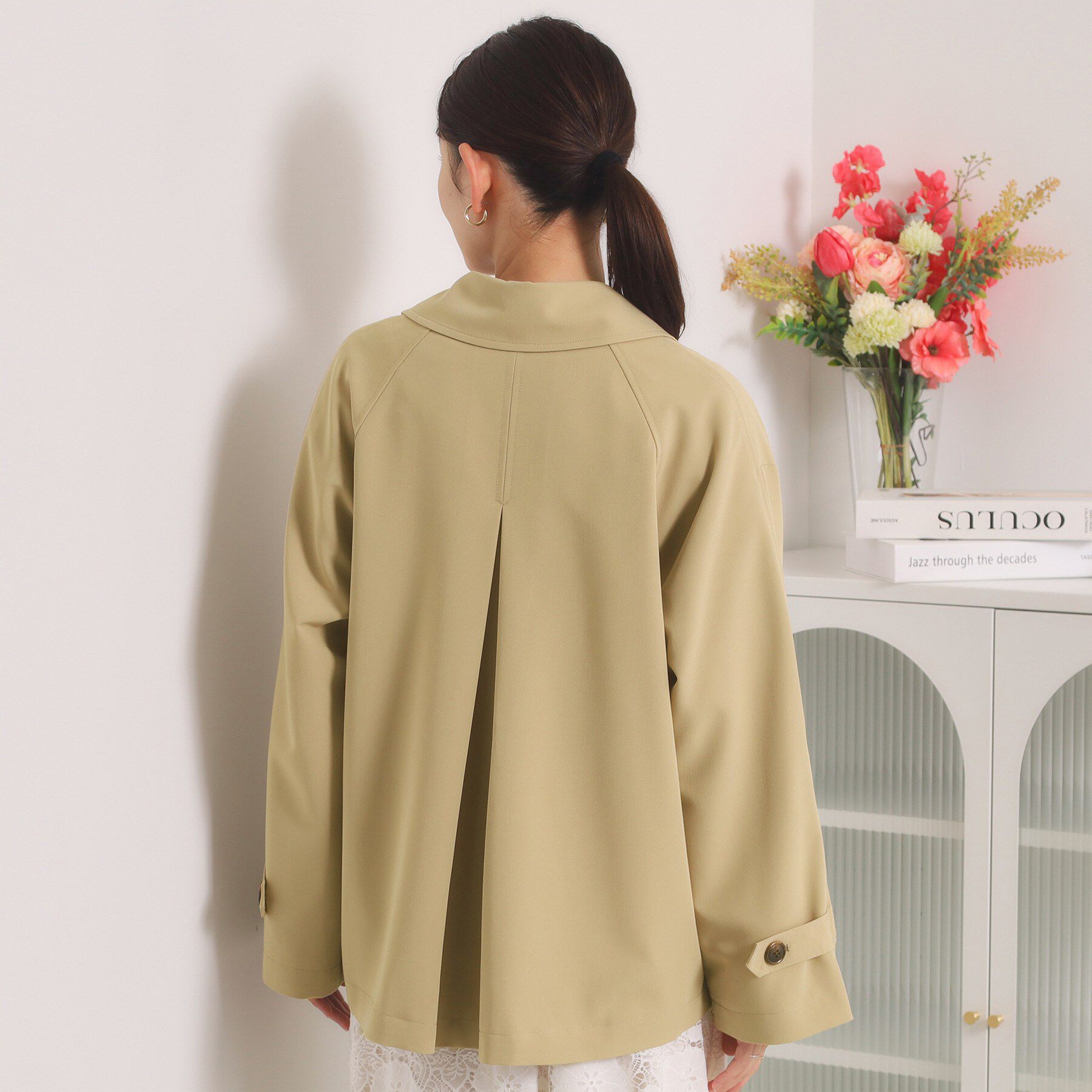 ITS&rsquo;DEMO「【撥水／花粉防止／手洗い可】ショートトレンチコート」|トレンチコート|