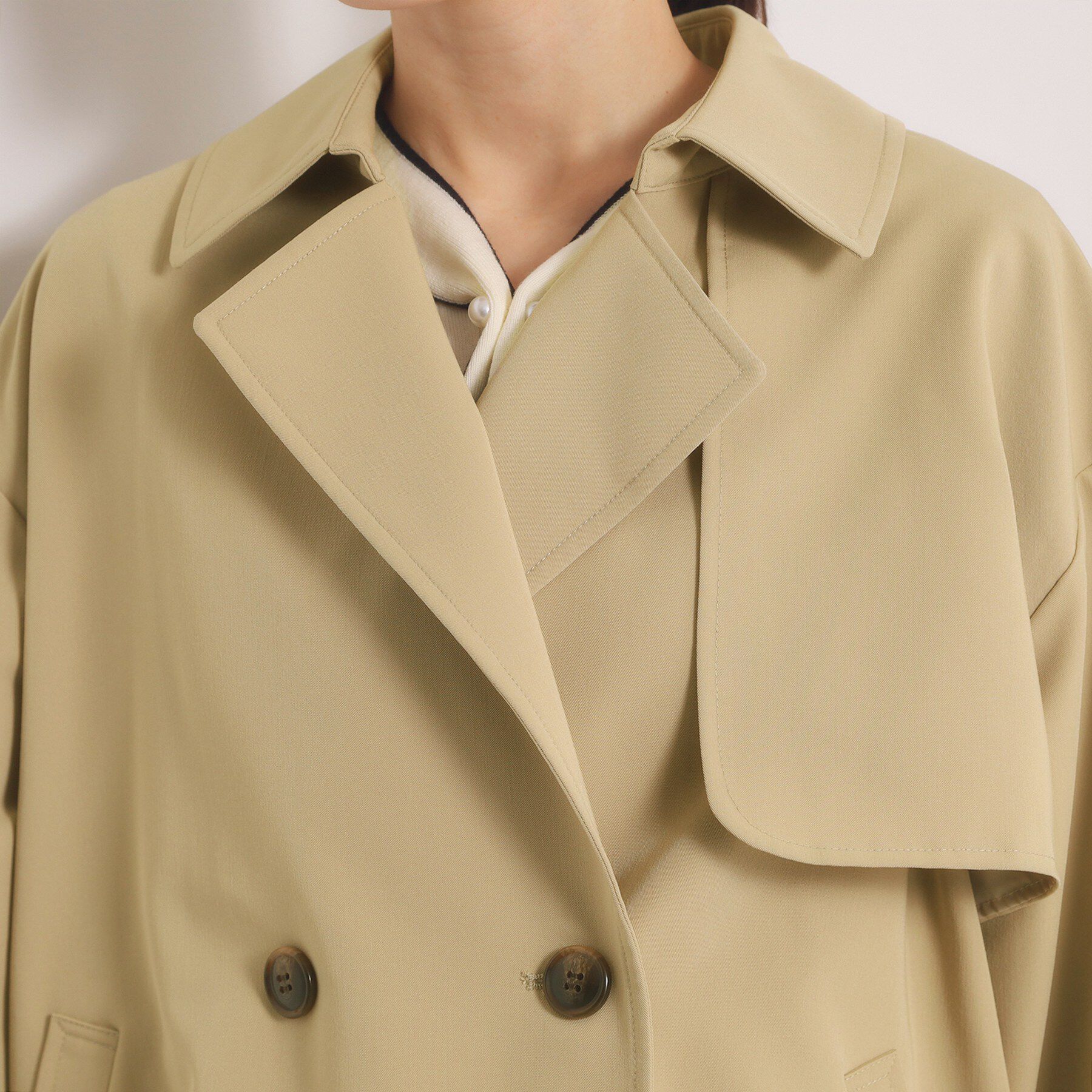 ITS&rsquo;DEMO「【撥水／花粉防止／手洗い可】ショートトレンチコート」|トレンチコート|