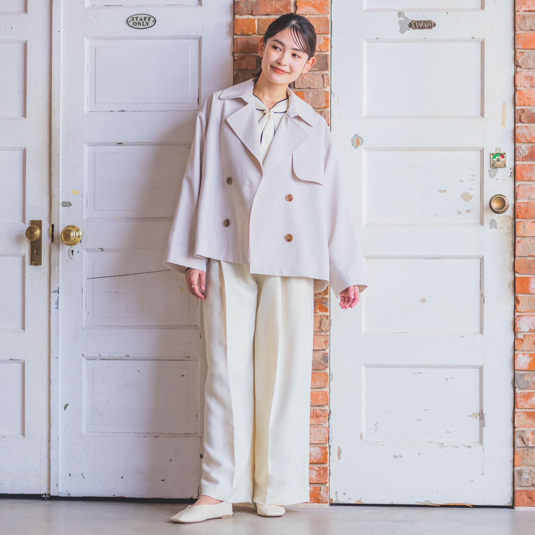 ITS&rsquo;DEMO「【撥水／花粉防止／手洗い可】ショートトレンチコート」|トレンチコート|