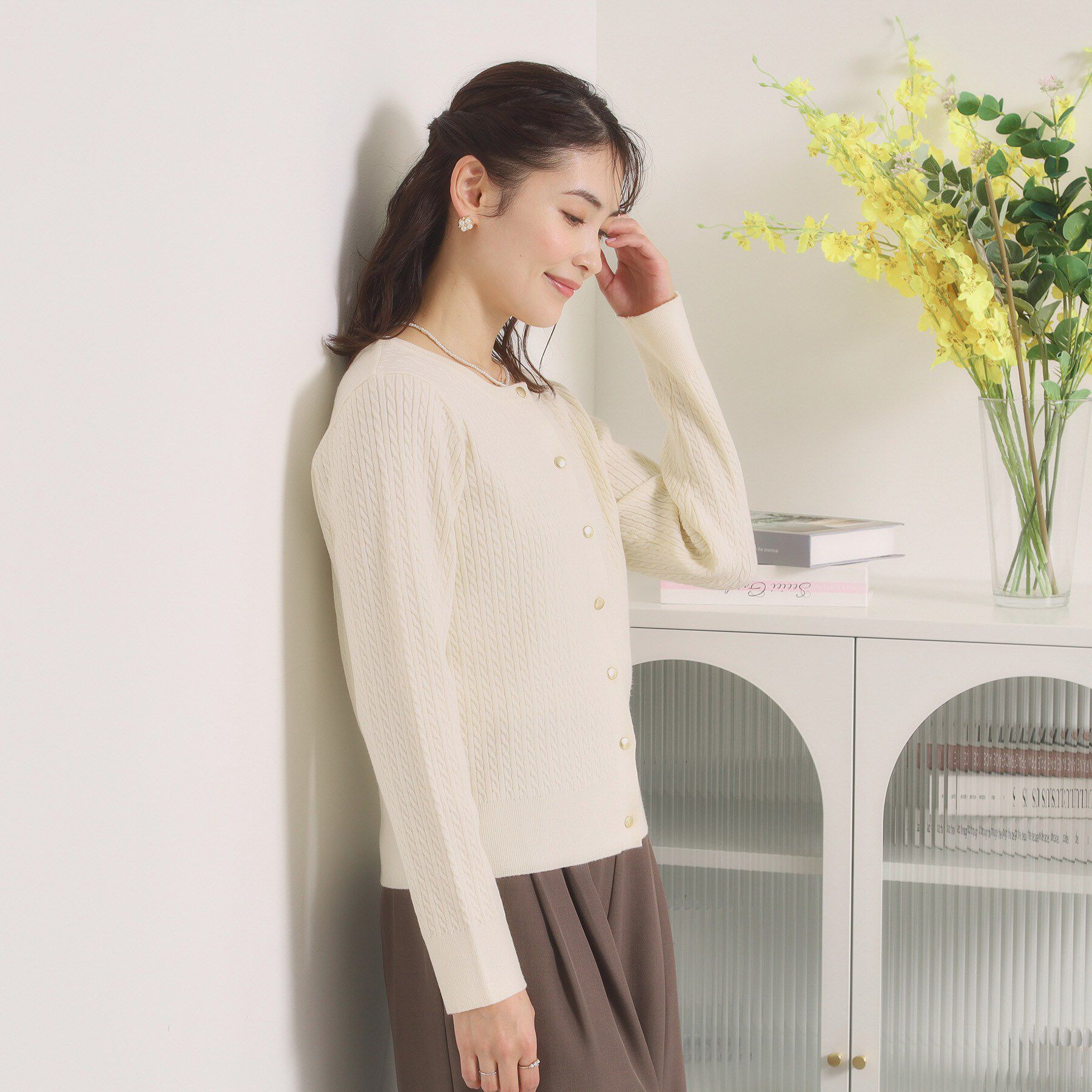 ITS&rsquo;DEMO「【手洗い可】ミニケーブルニットカーディガン」|カーディガン|