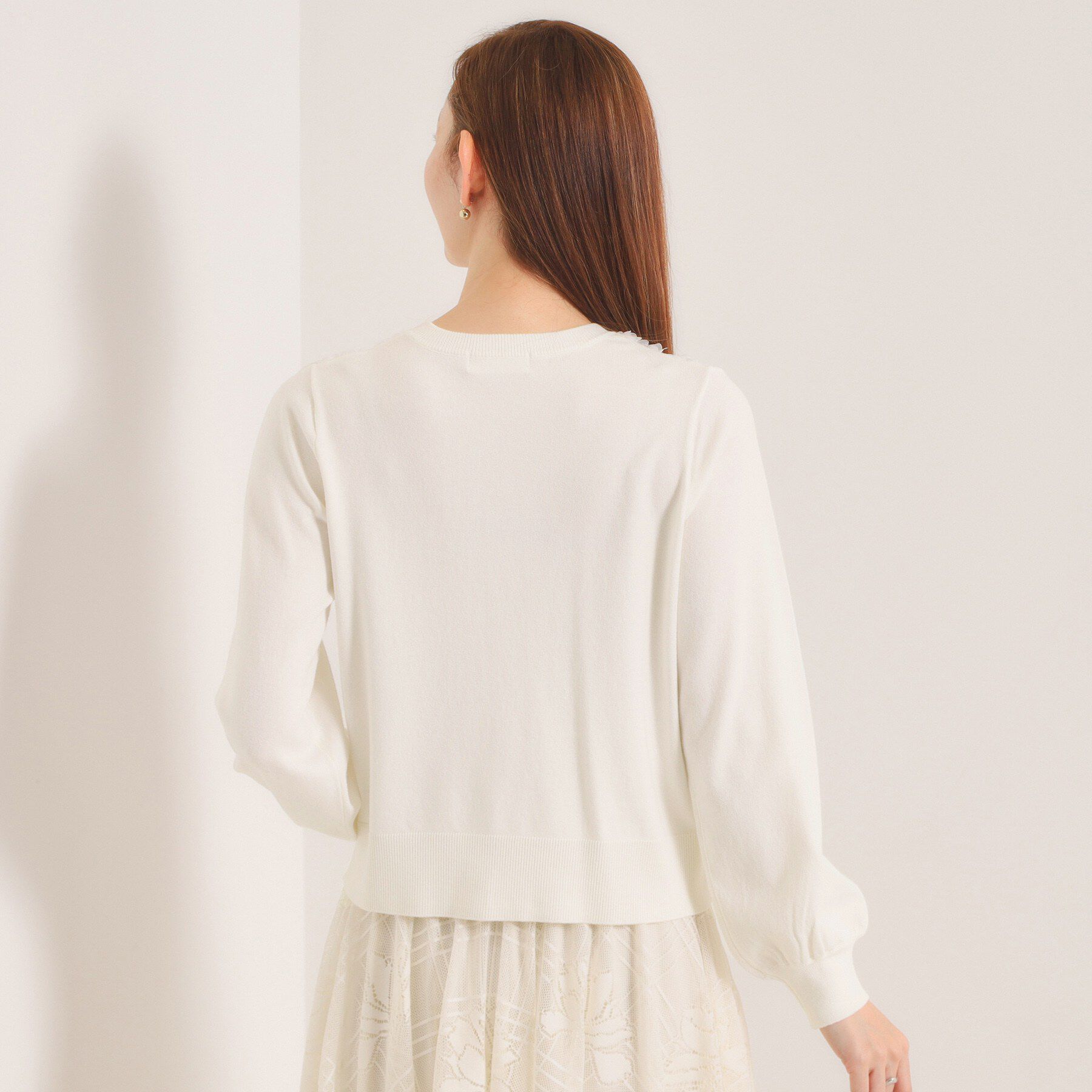 ITS&rsquo;DEMO「【手洗い可】フロントレースニットカーデ」|カーディガン|