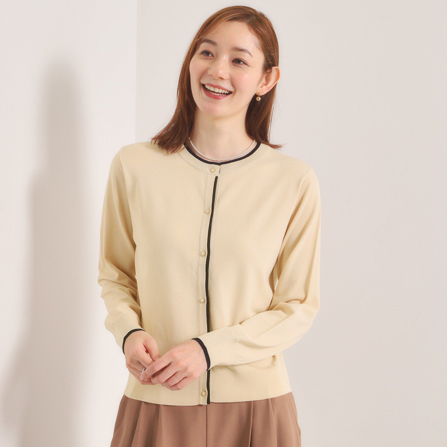 ITS&rsquo;DEMO「【手洗い可】レイヤード風カーディガン」|カーディガン|