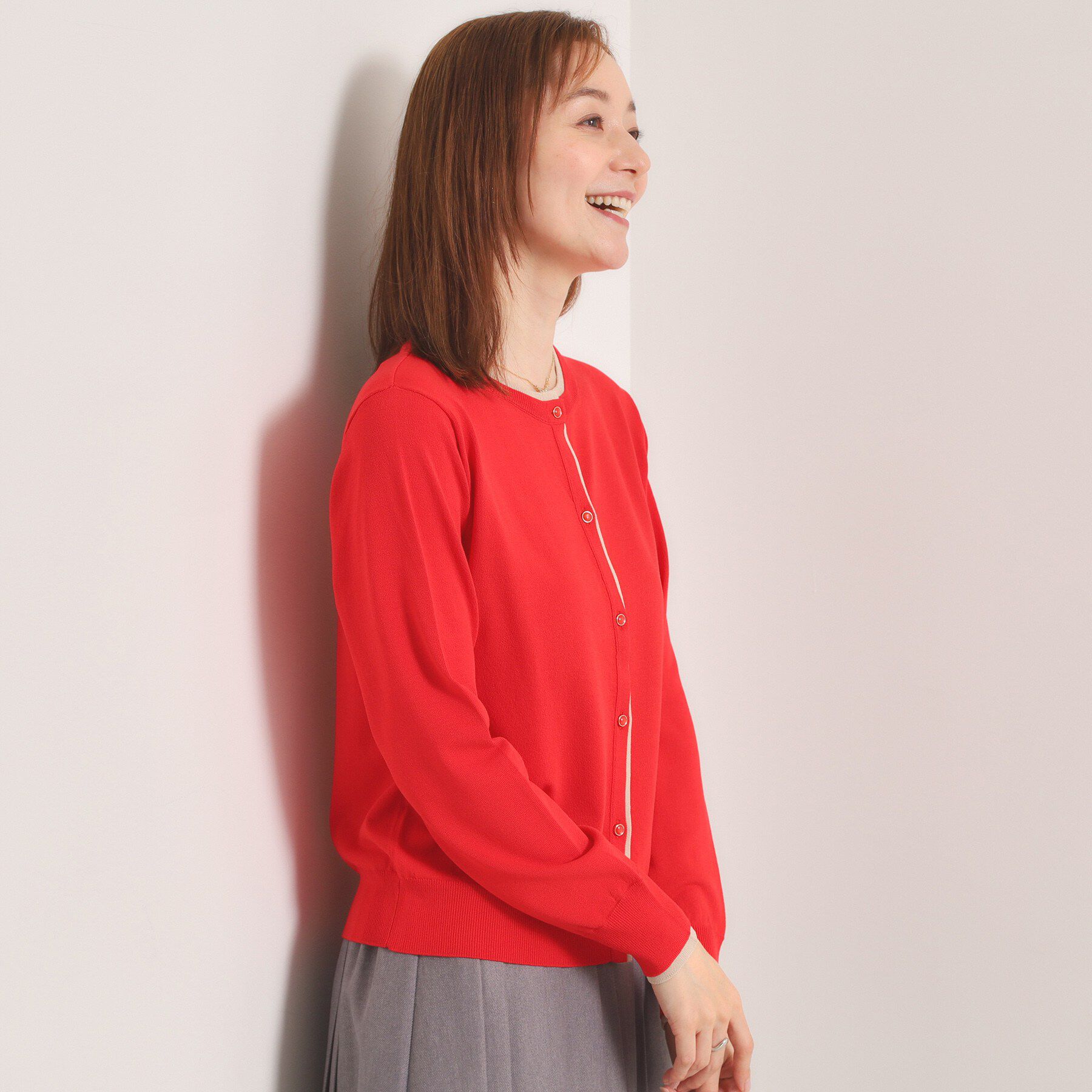 ITS&rsquo;DEMO「【手洗い可】レイヤード風カーディガン」|カーディガン|