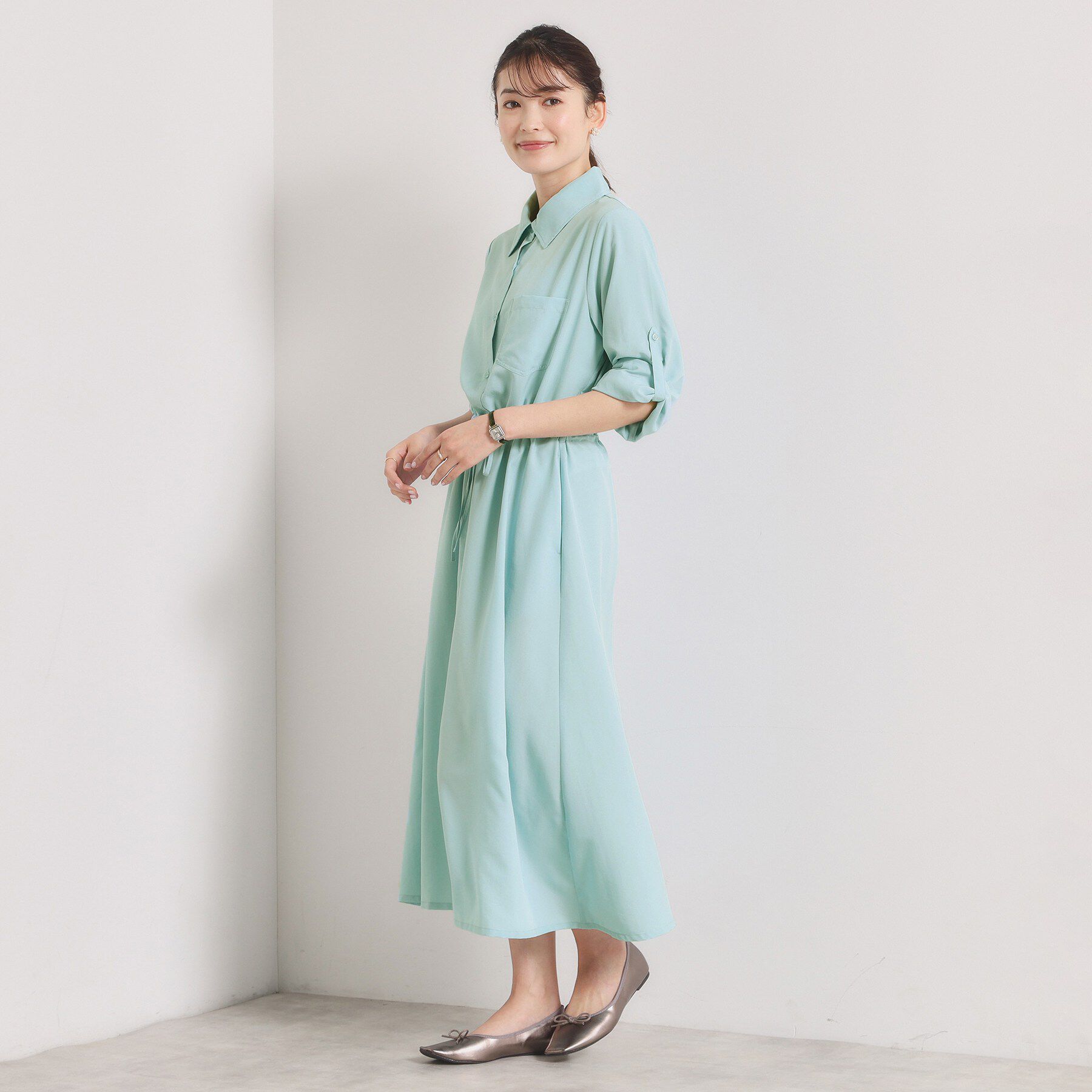 ITS&rsquo;DEMO「【UVケア／接触冷感／吸水速乾】ロールアップ袖ワンピース」|ワンピース|