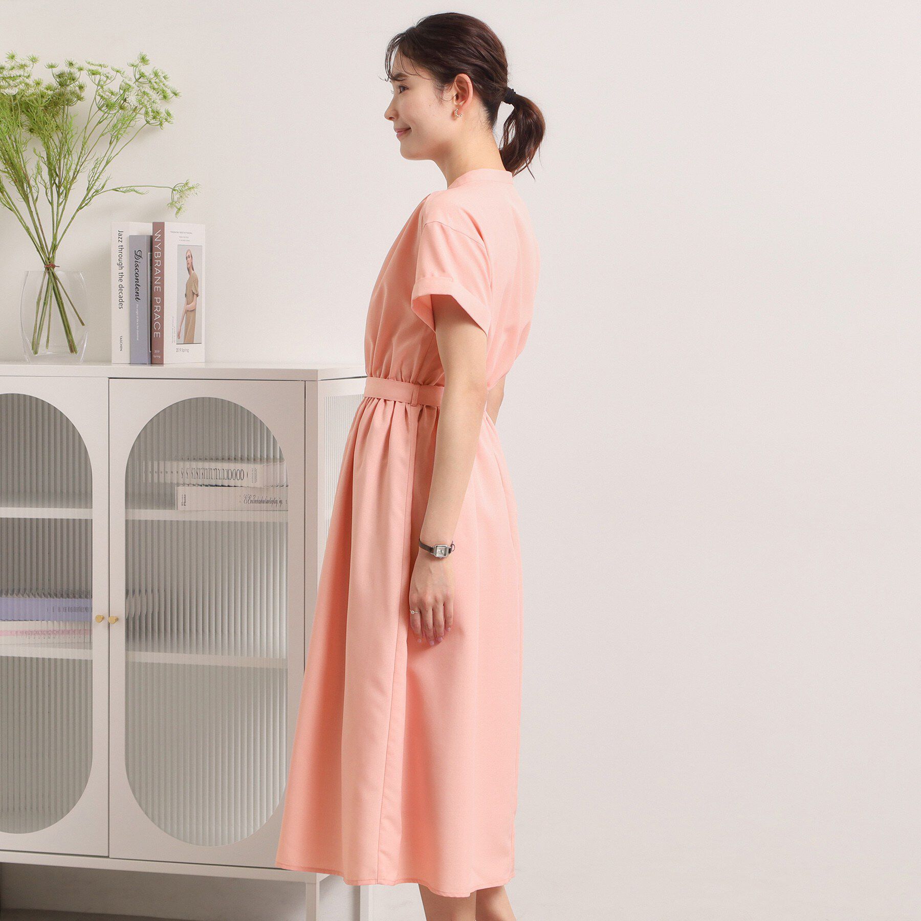 ITS&rsquo;DEMO「【UVケア／洗濯機OK／イージーケア】麻調合繊ブラウジングワンピース」|ワンピース|