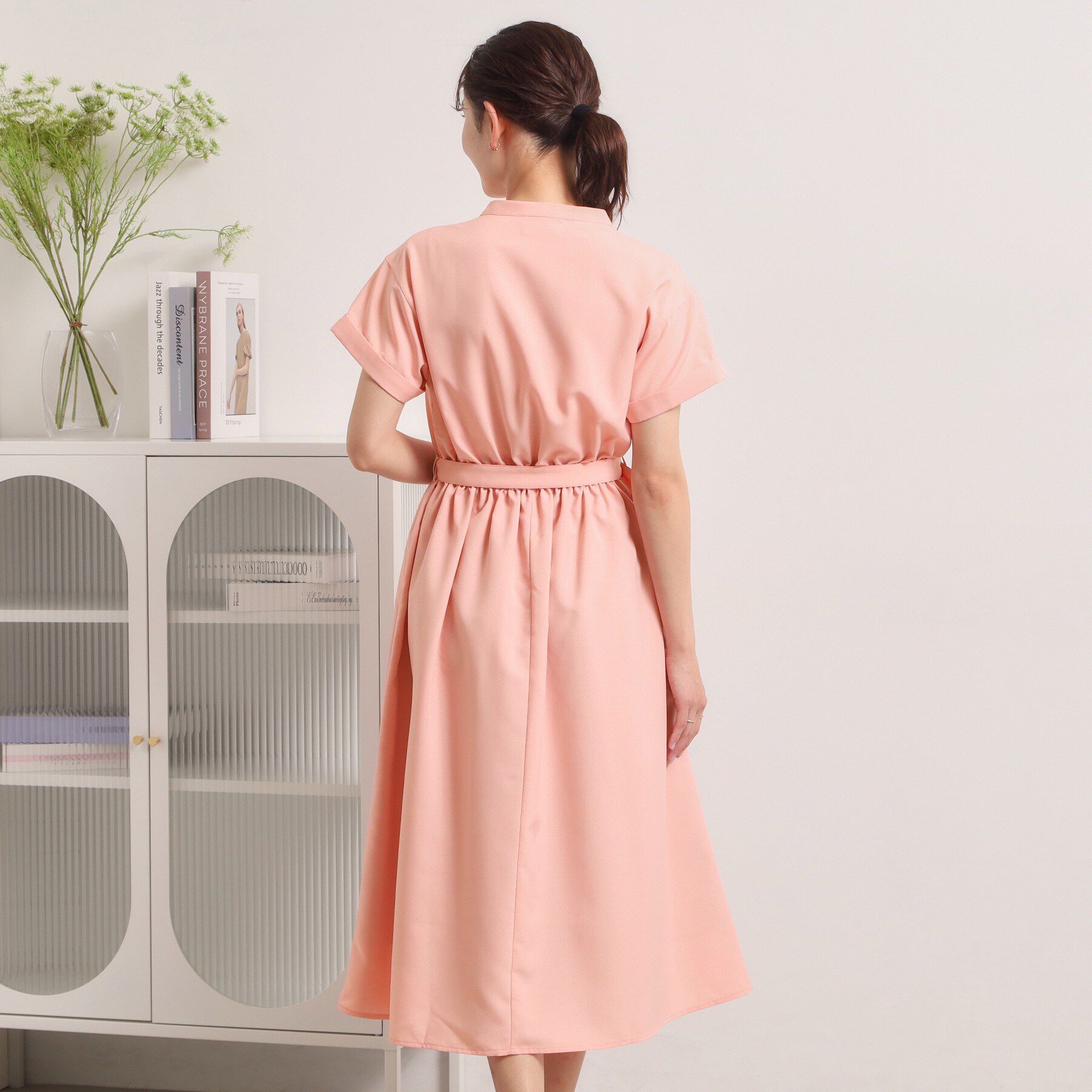 ITS&rsquo;DEMO「【UVケア／洗濯機OK／イージーケア】麻調合繊ブラウジングワンピース」|ワンピース|