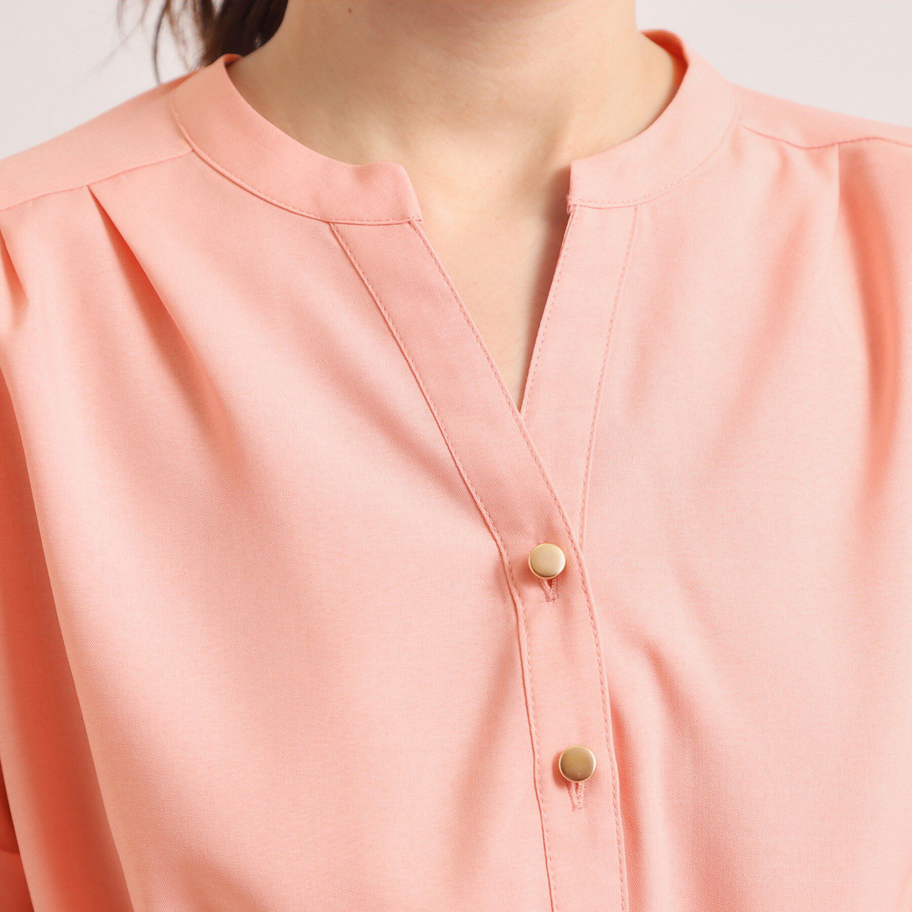 ITS&rsquo;DEMO「【UVケア／洗濯機OK／イージーケア】麻調合繊ブラウジングワンピース」|ワンピース|