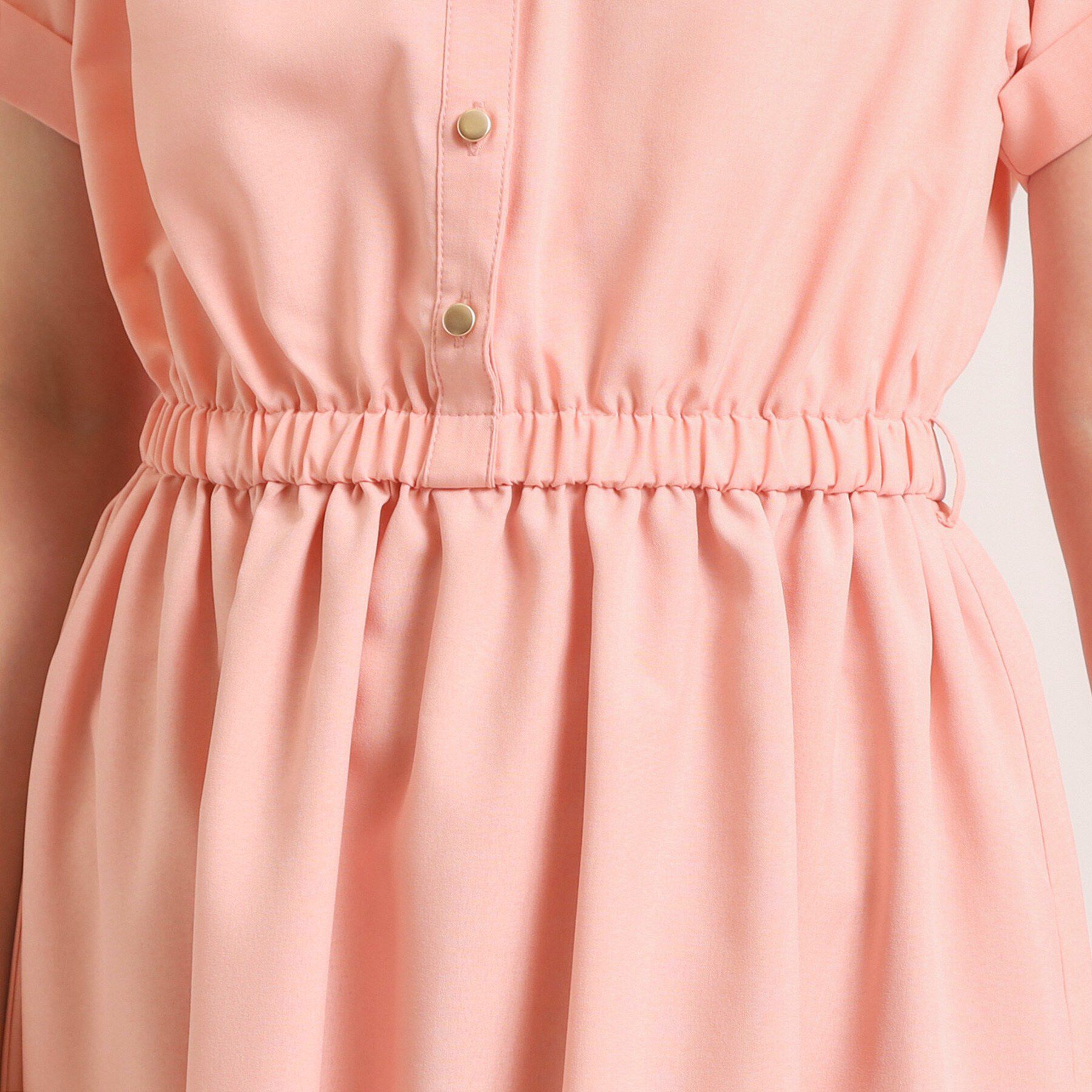 ITS&rsquo;DEMO「【UVケア／洗濯機OK／イージーケア】麻調合繊ブラウジングワンピース」|ワンピース|