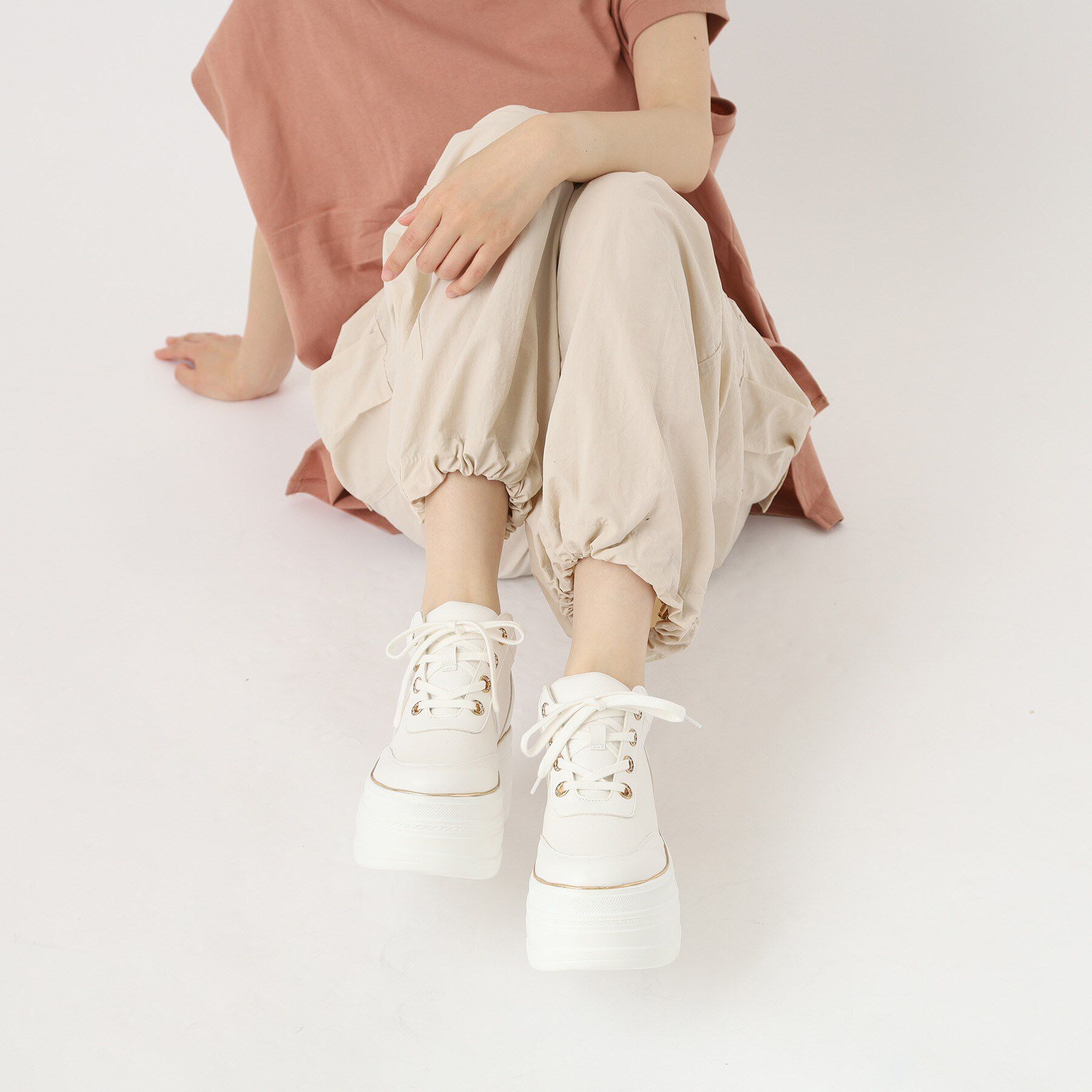 ESPERANZA「ゴールドライン厚底フラットスニーカー」|スニーカー|