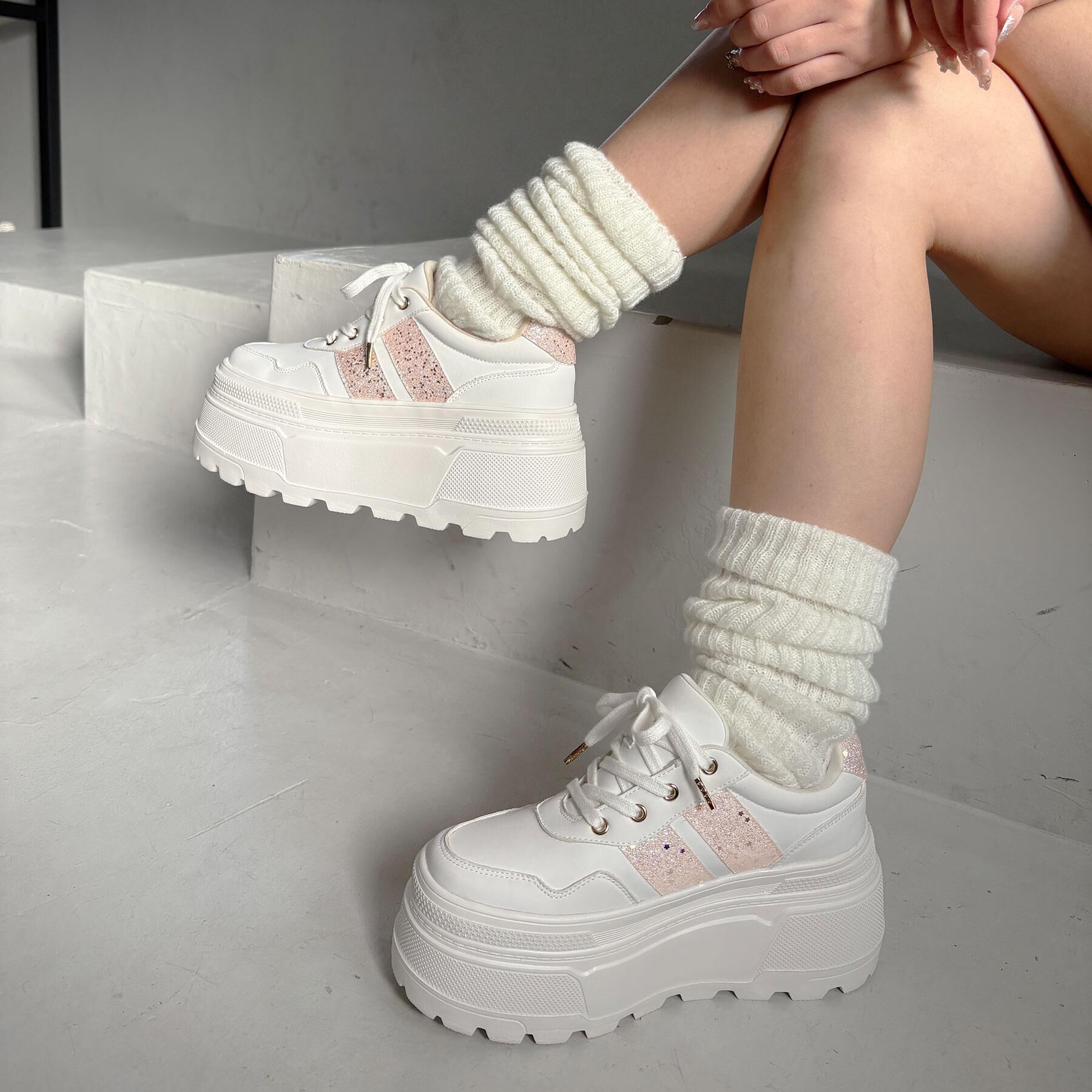 ESPERANZA「ラメライン厚底スニーカー」|スニーカー|