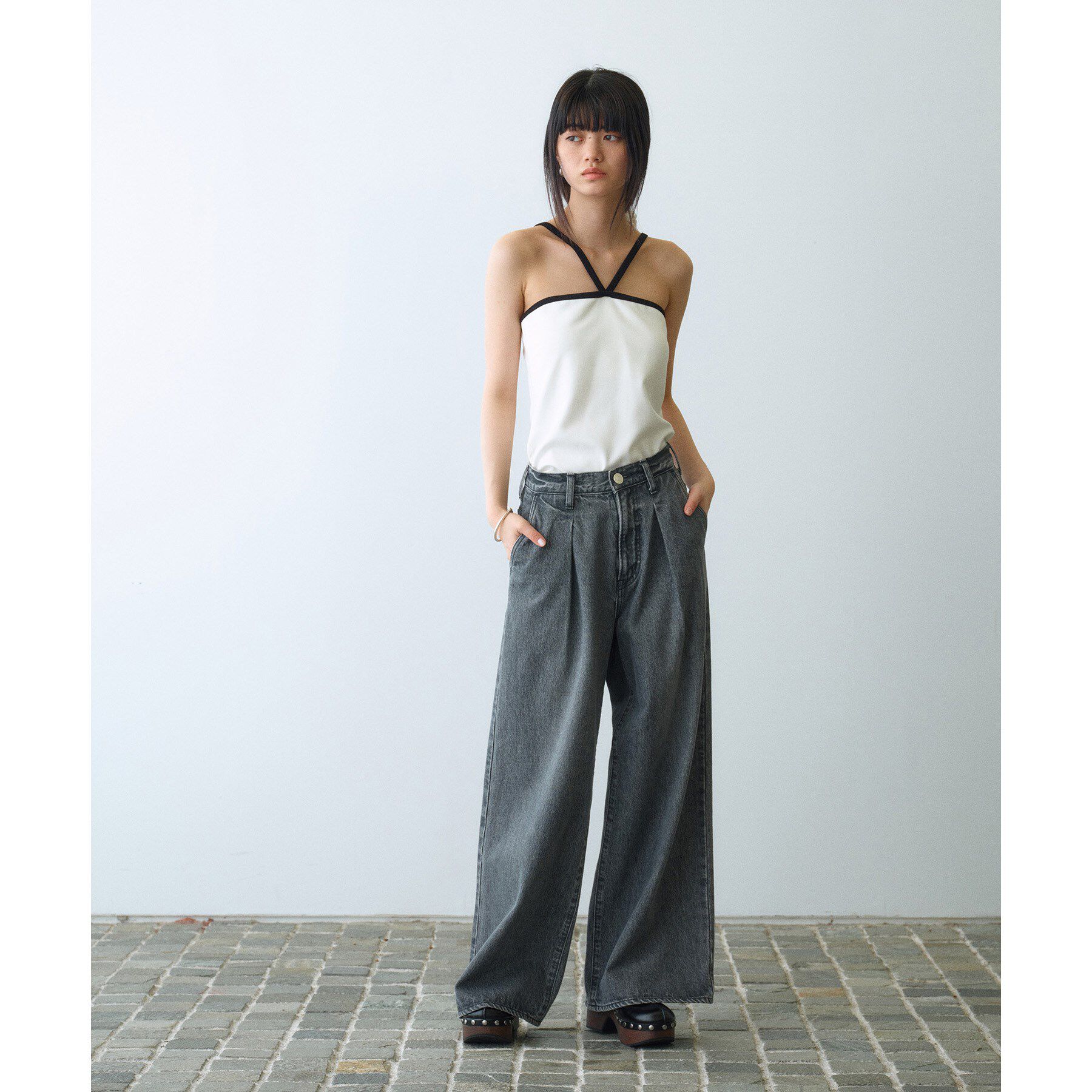 CODE A「design cut camisole」|キャミソール|