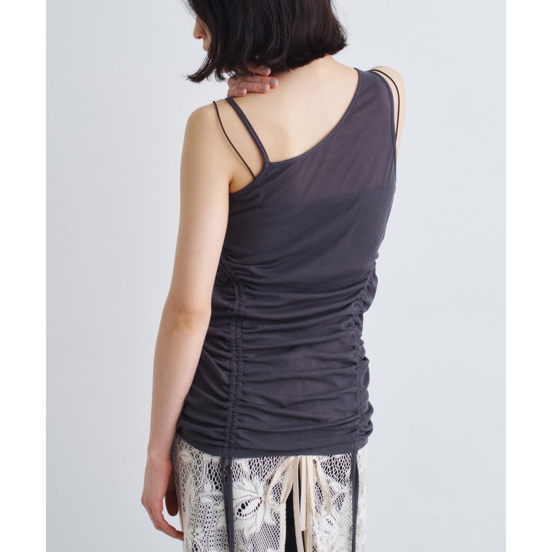 CODE A「asymmetry gather tank」|キャミソール|