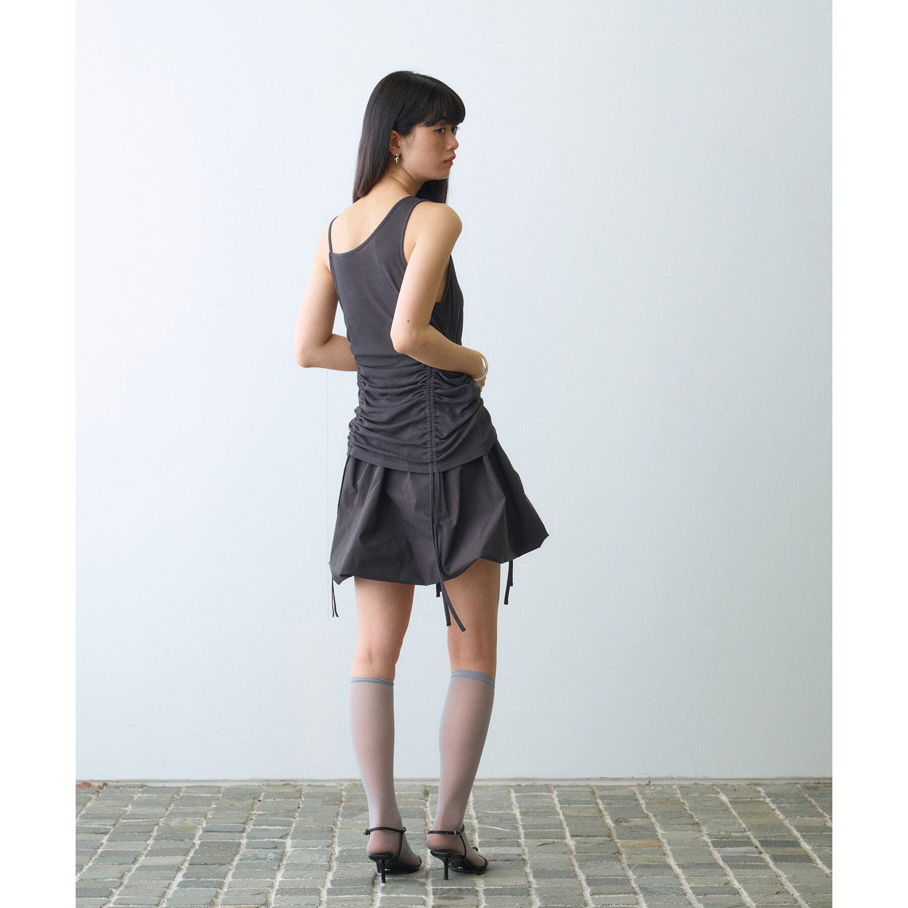 CODE A「asymmetry gather tank」|キャミソール|