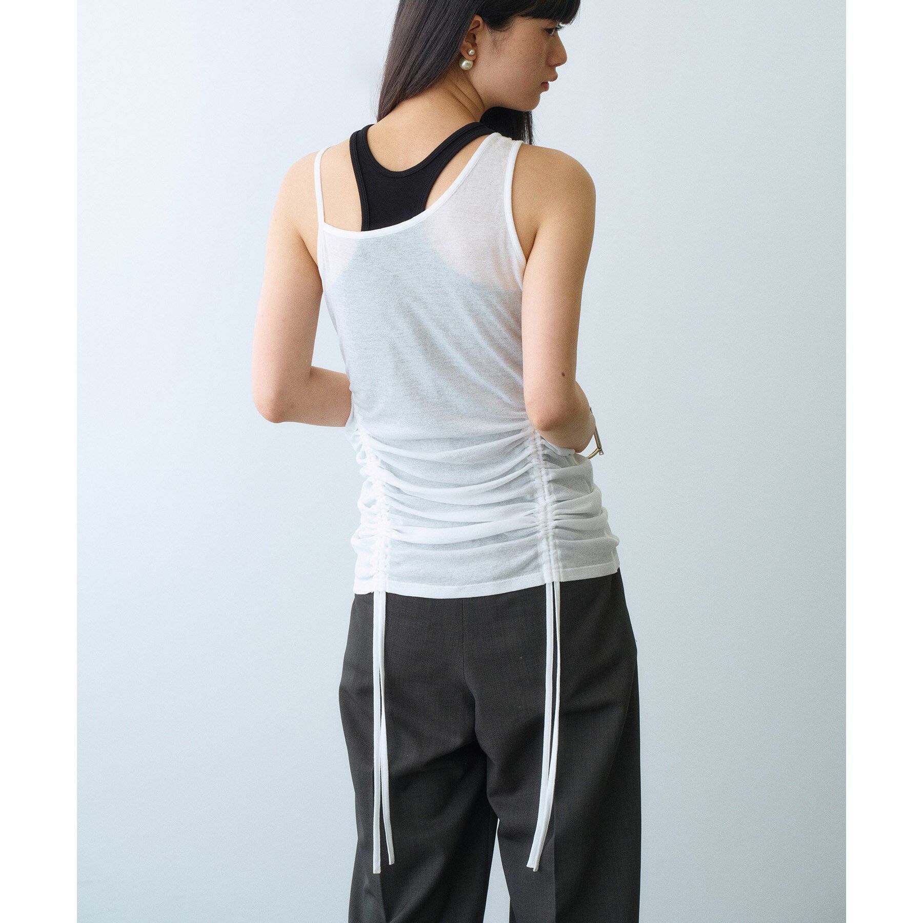 CODE A「asymmetry gather tank」|キャミソール|