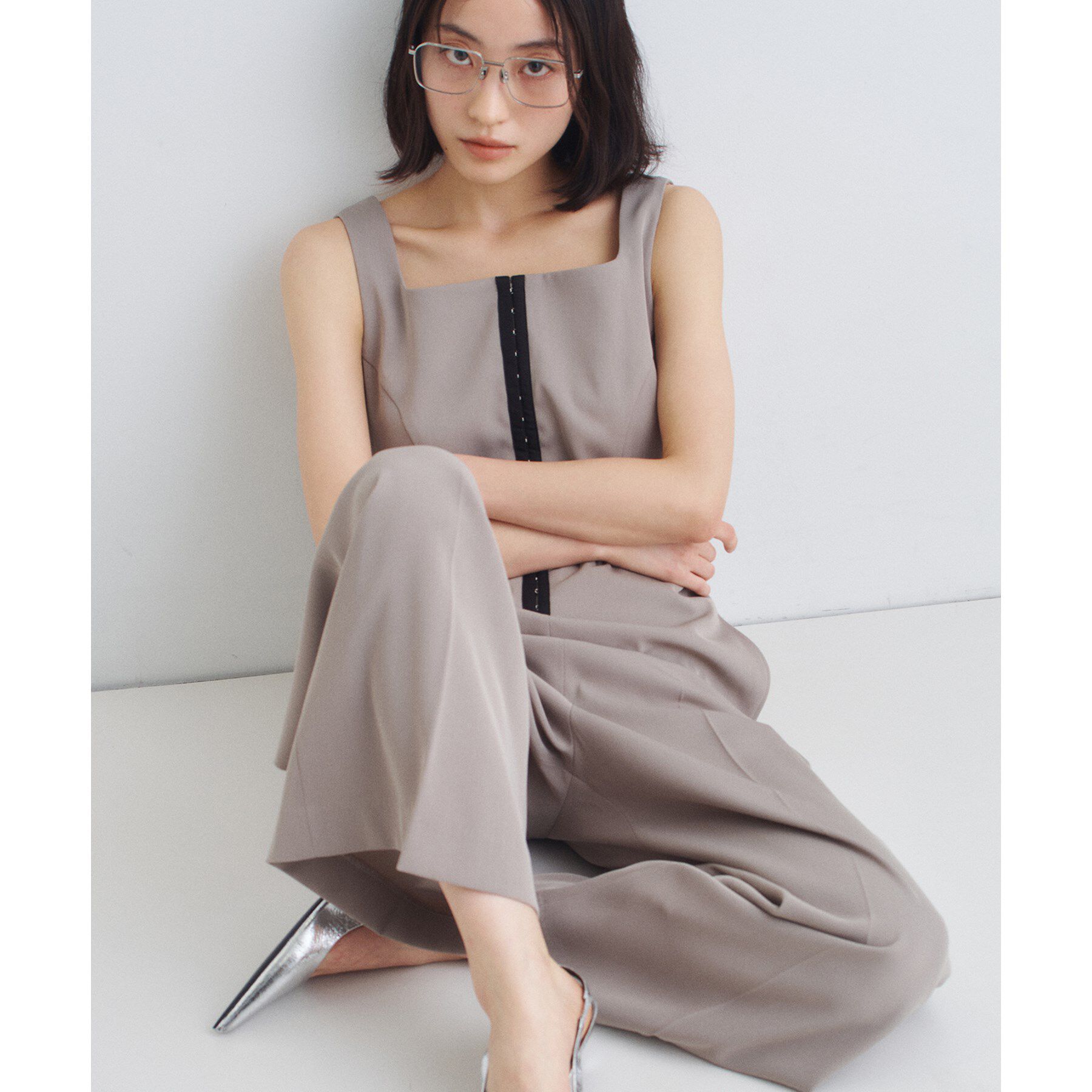 CODE A「Urban Tailor All－in－One」|オールインワン|グレー(012)