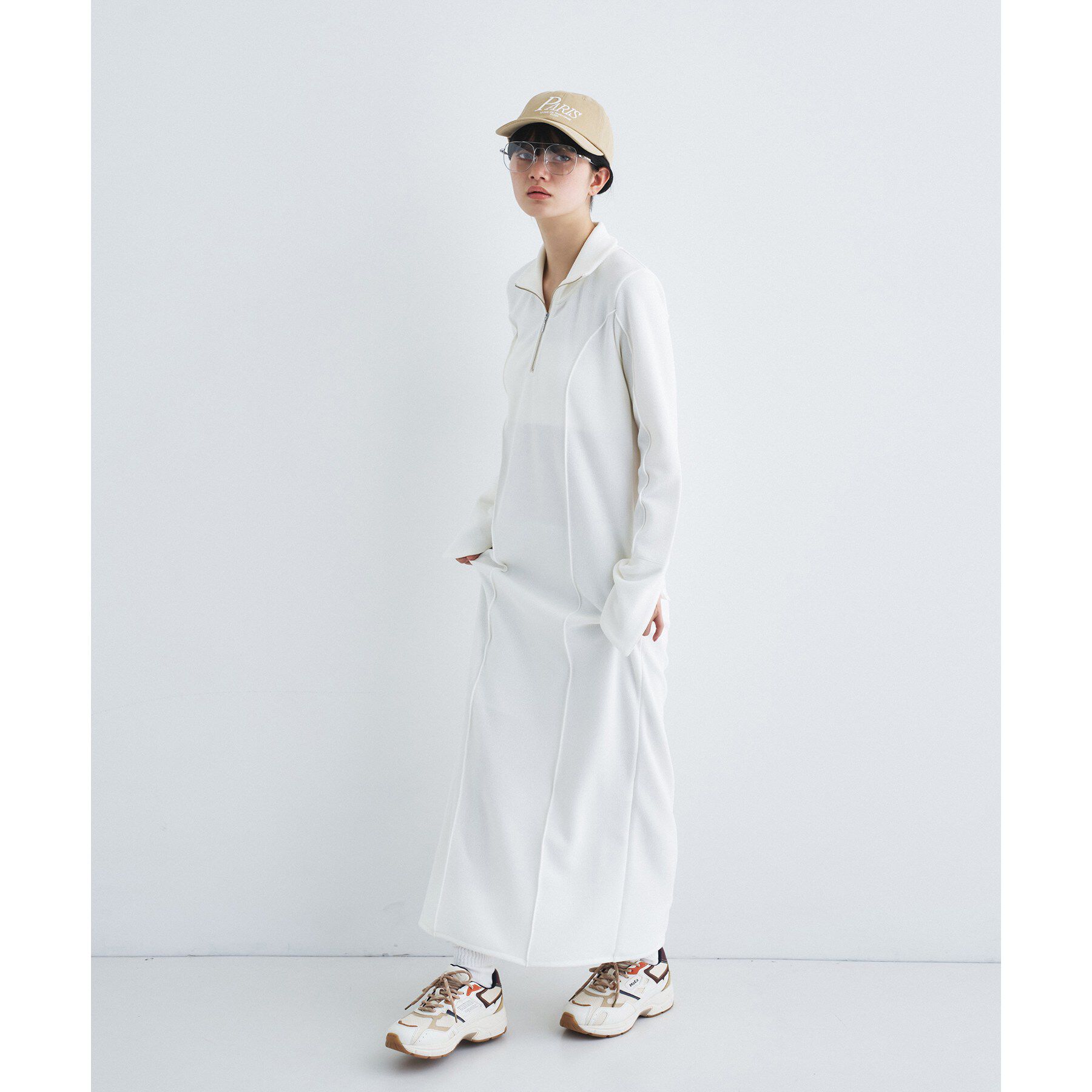 CODE A「high neck jersey dress」|ワンピース|