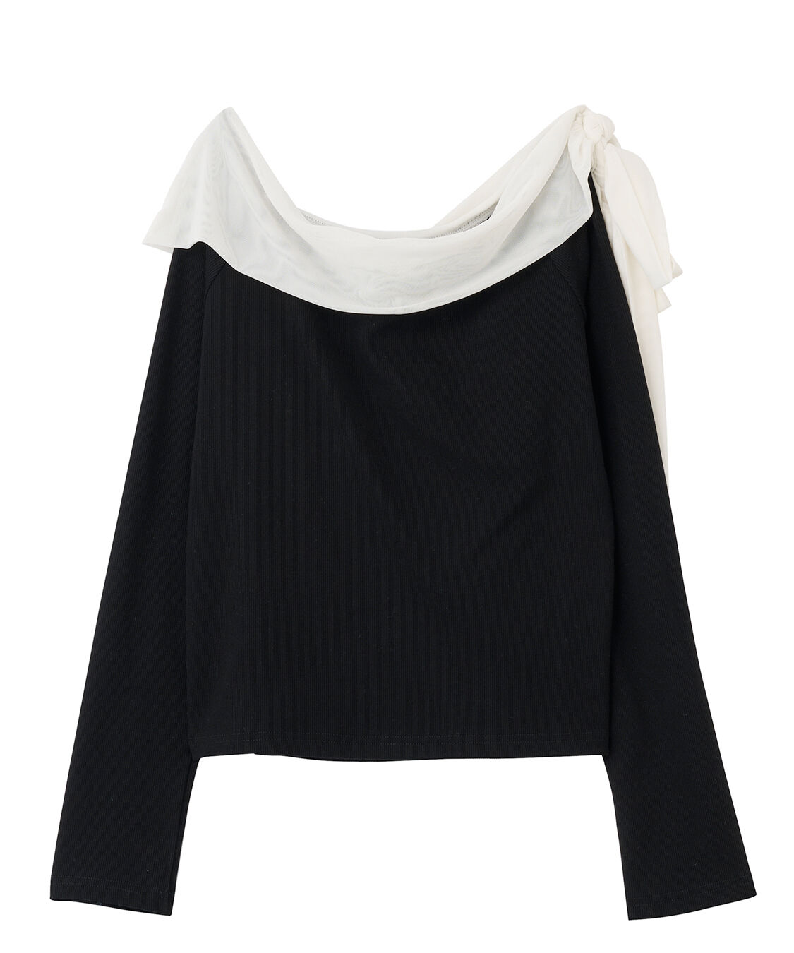 COCO DEAL「シアーリボンリブトップス」|Tシャツ・カットソー|