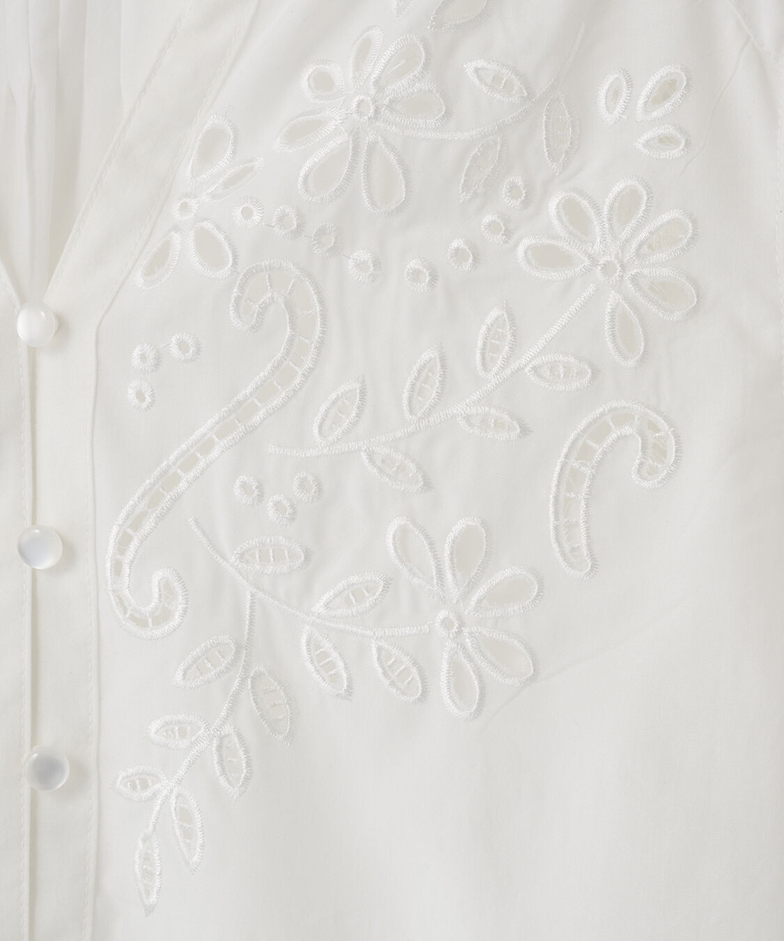 COCO DEAL「カットワーク刺繍ボリュームスリーブブラウス」|シャツ・ブラウス|