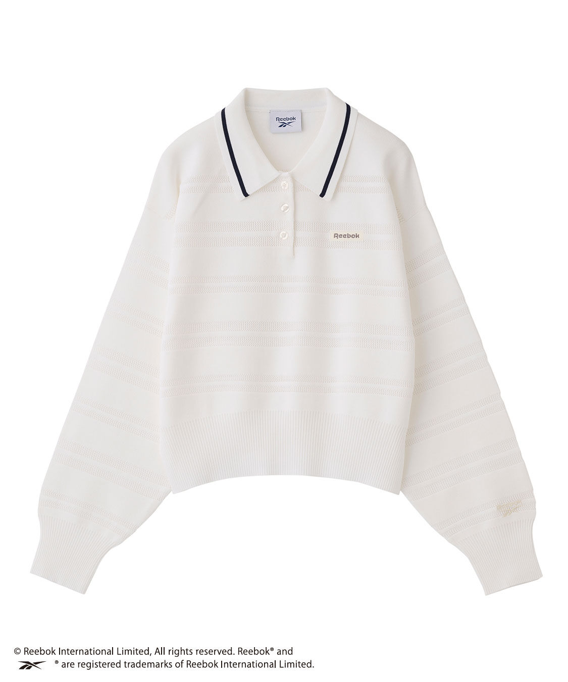 COCO DEAL「《COCO DEAL/Reebok》メッシュボーダーポロニット」|ポロシャツ|