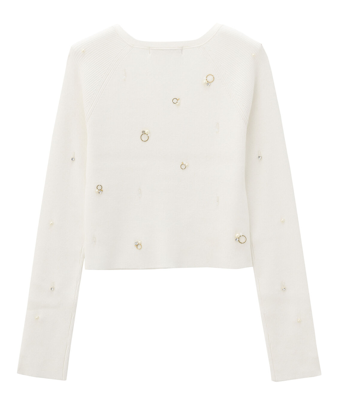 COCO DEAL「Vネックビジューニットカーディガン」|ニット・セーター|