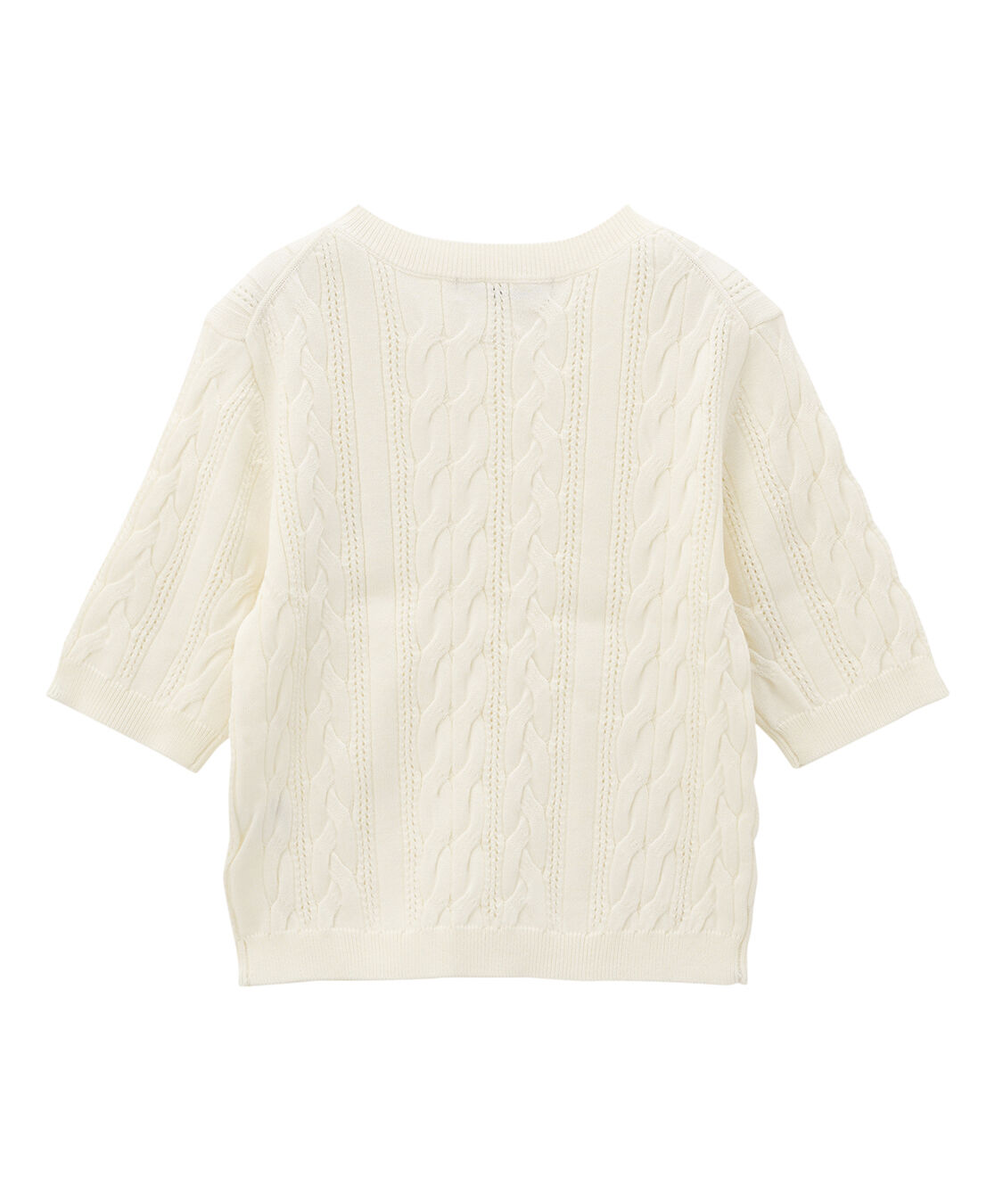 COCO DEAL「ケーブルハーフスリーブニット」|ニット・セーター|