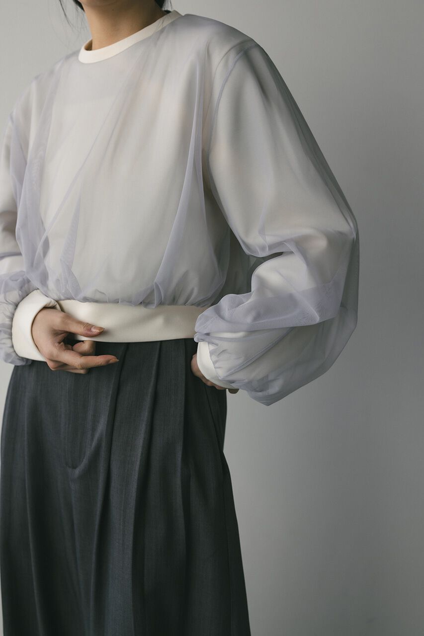 STYLEMIXER「チュールレイヤードトップ」|パーカー|
